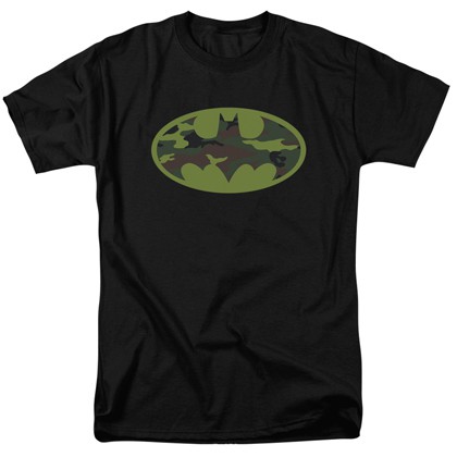 Batman Camo Logo Men's Tshirt, Black