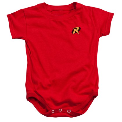 Robin Logo Baby Onesie, Red