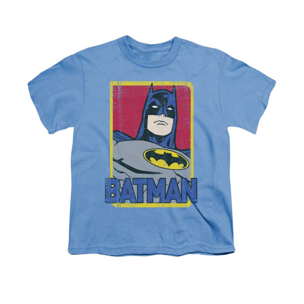 Batman Primary Blue Youth Unisex T-Shirt, Blue