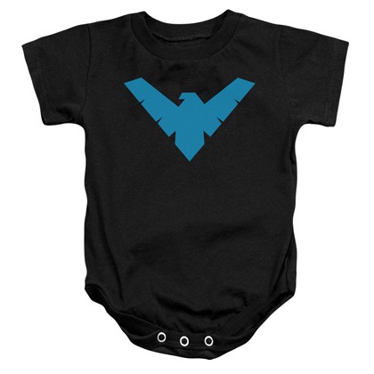 Nightwing Logo Baby Onesie, Black