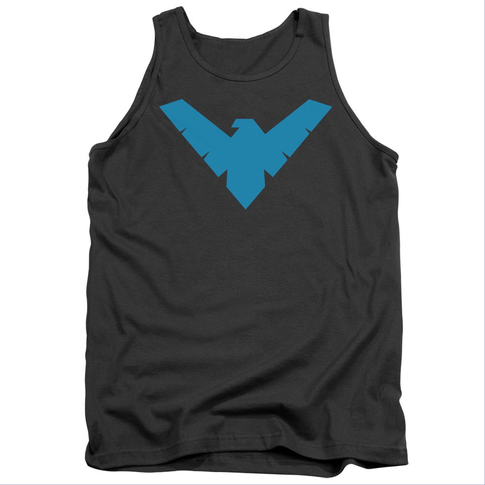 Batman Nightwing Logo Gray Tank Top, Grey