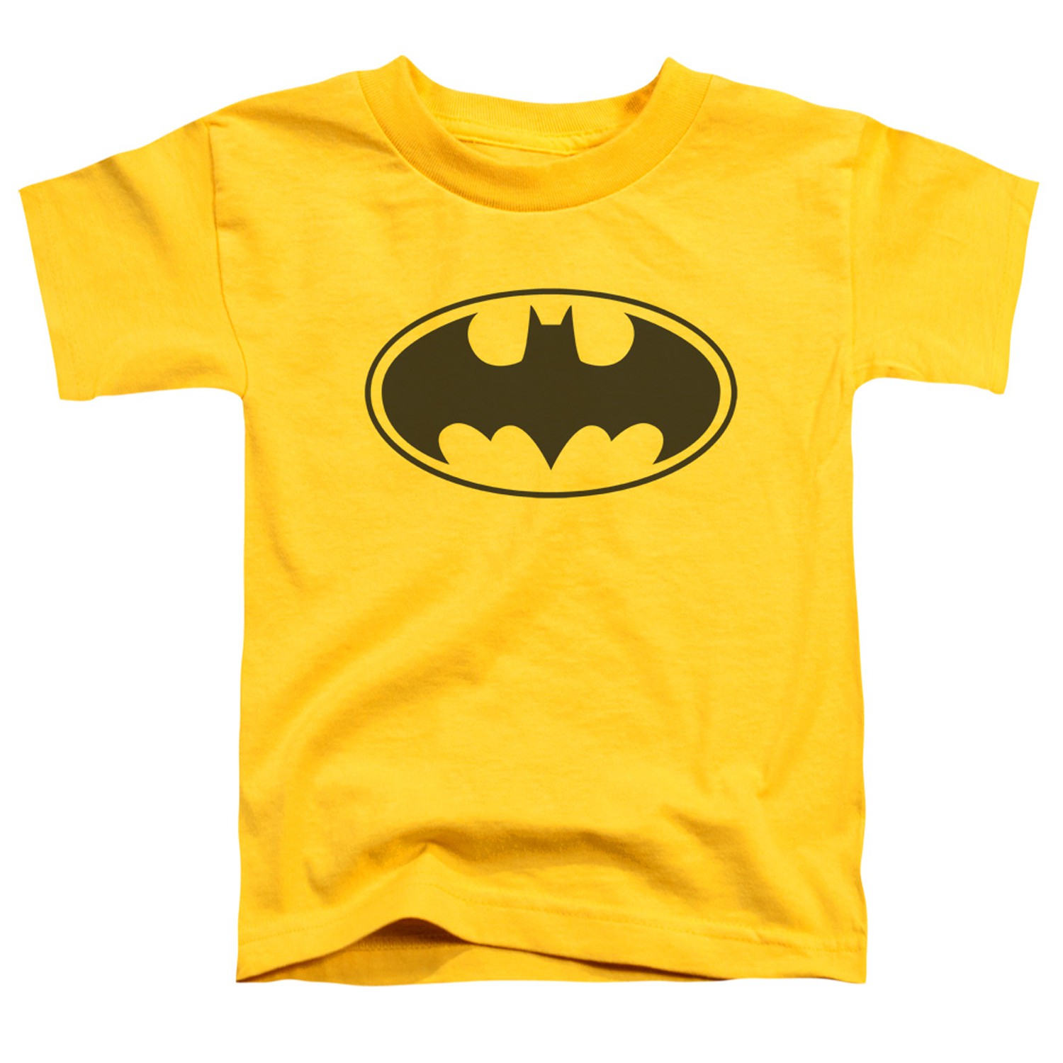 Batman Logo Toddlers Yellow Tshirt, Yellow