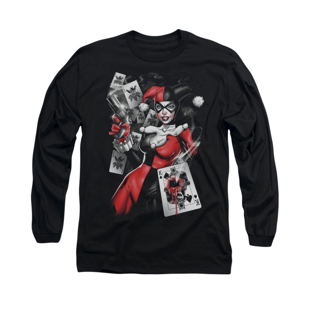 Batman Harley Quinn Smoking Gun Long Sleeve T-Shirt