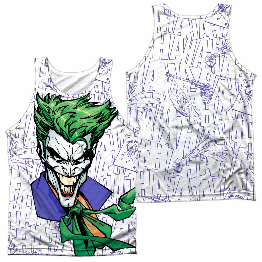 Batman Laugh Clown Laugh Sublimation Tank Top, White