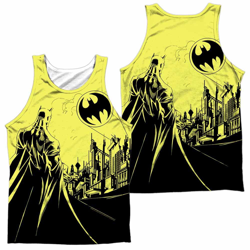Batman Bat Signal Sublimation Tank Top, White