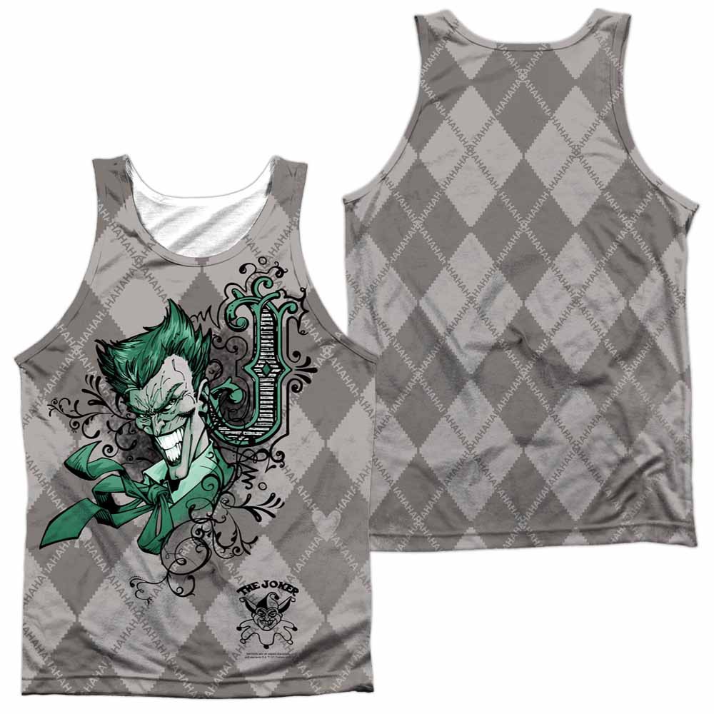Batman Jokergyle Sublimation Tank Top, White