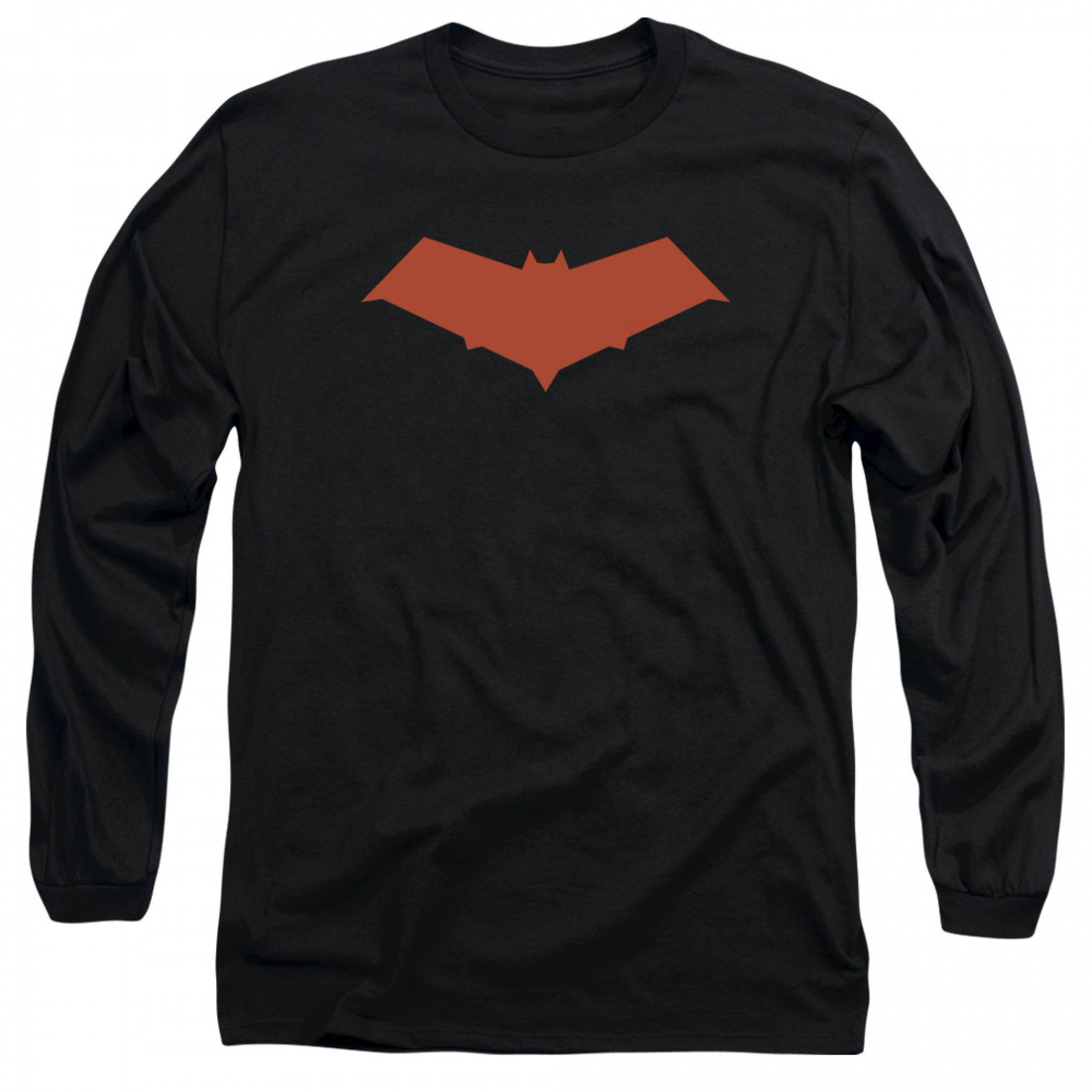 Red Hood Symbol Jason Todd Long Sleeve T-Shirt, Black