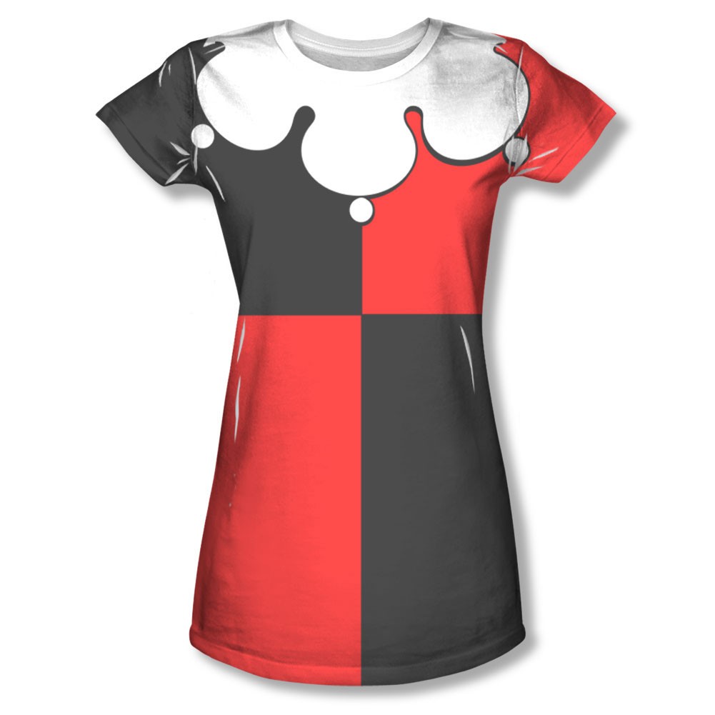 Batman Red Harley Quinn Sublimation Costume Tee Shirt