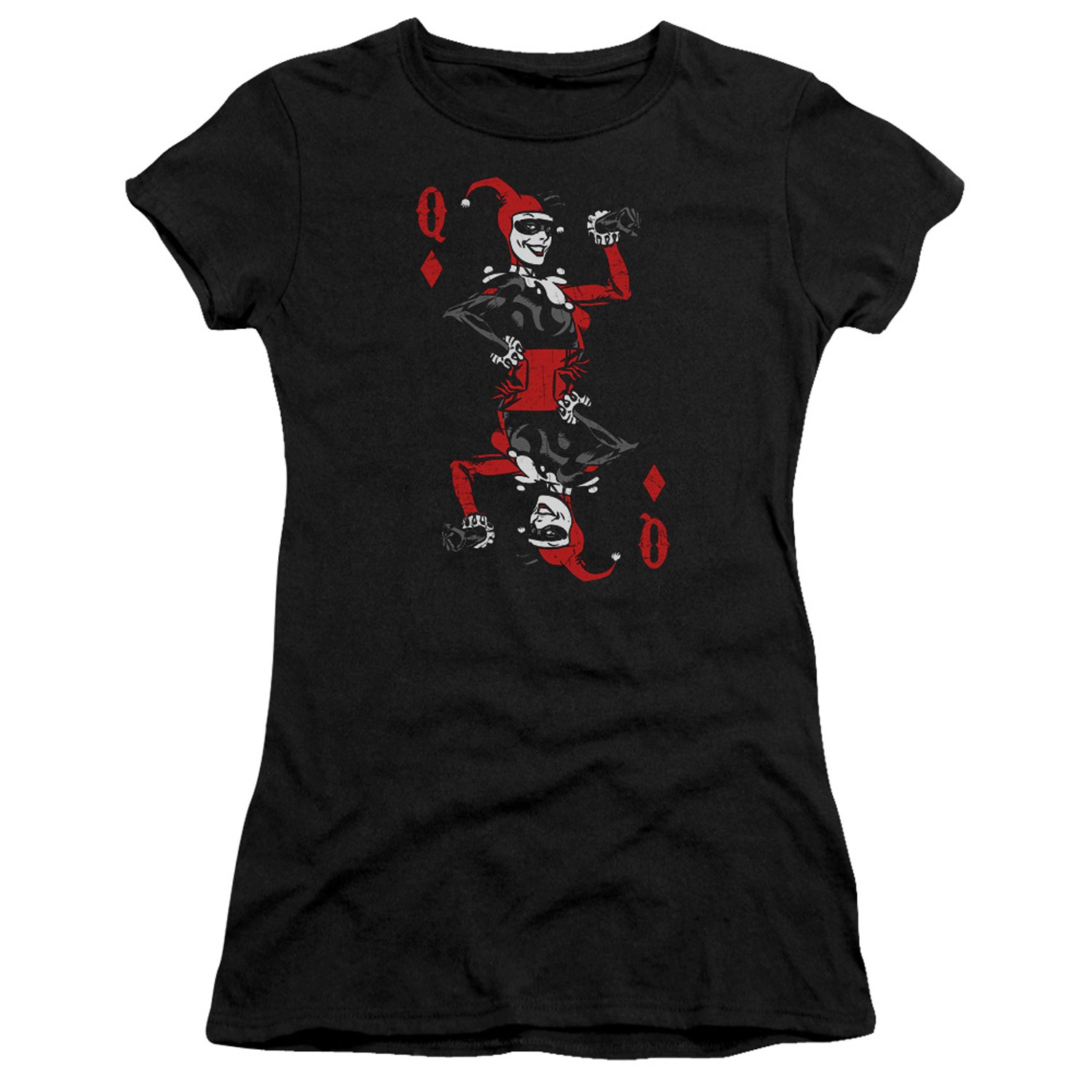 Harley Quinn Queen of Diamonds Women's Tshirt, Black
