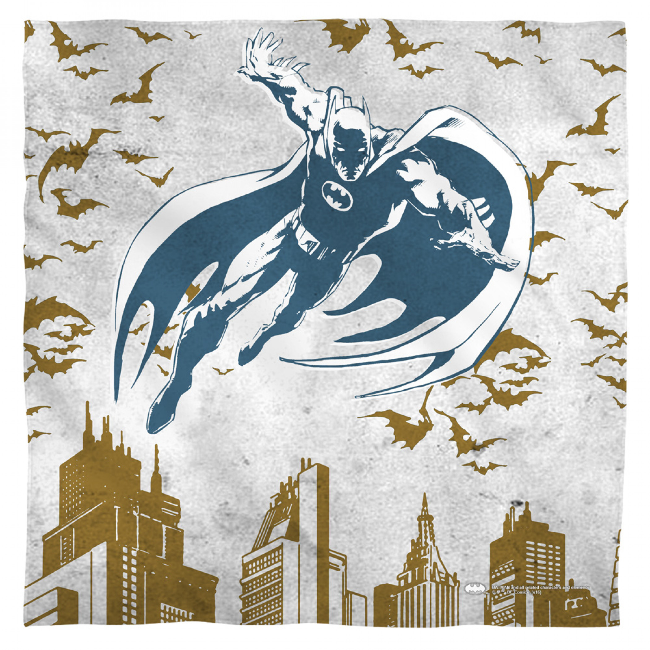 Batman City Roof Tops Bandana, Multi-Color
