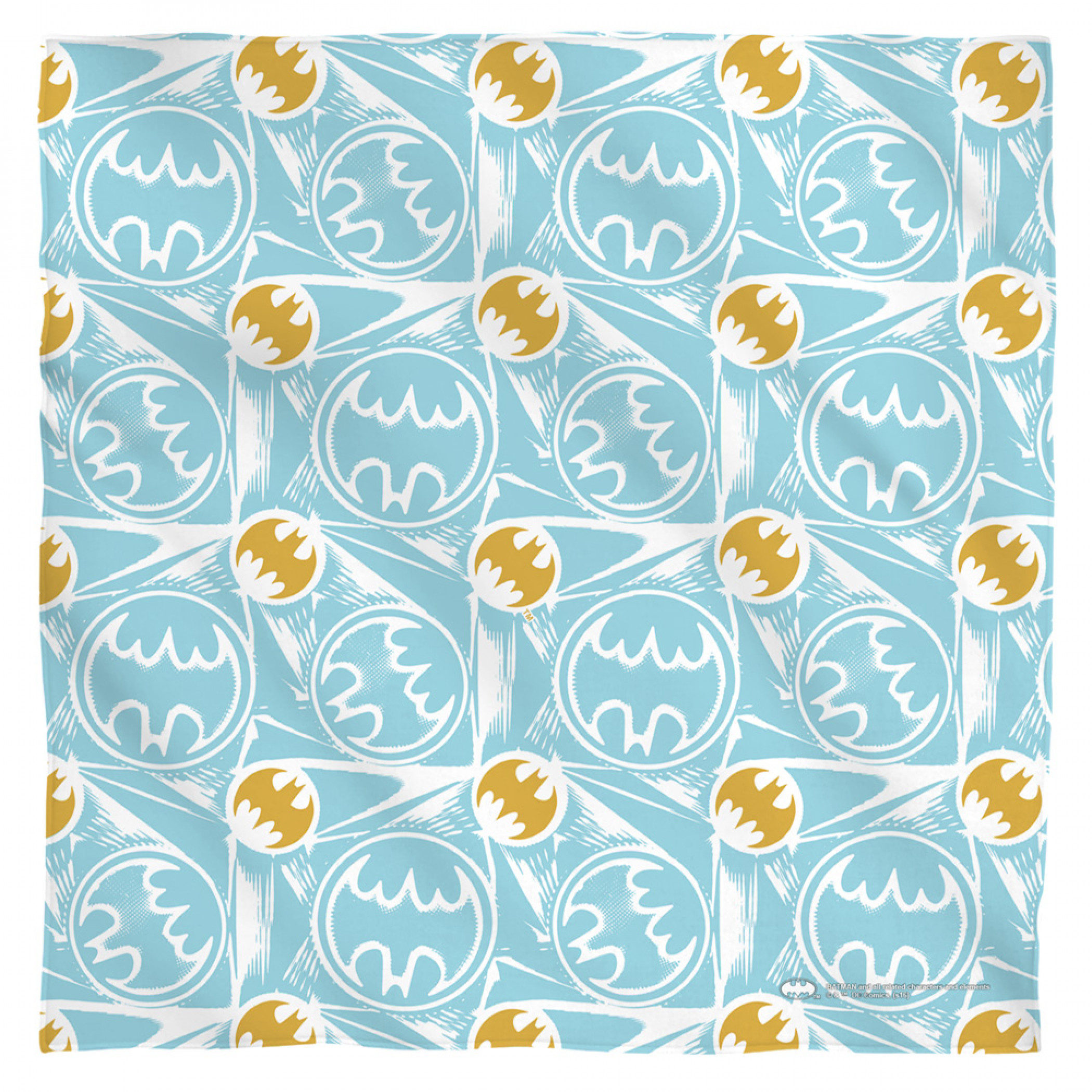Batman Repeating Logos Bandana, Blue