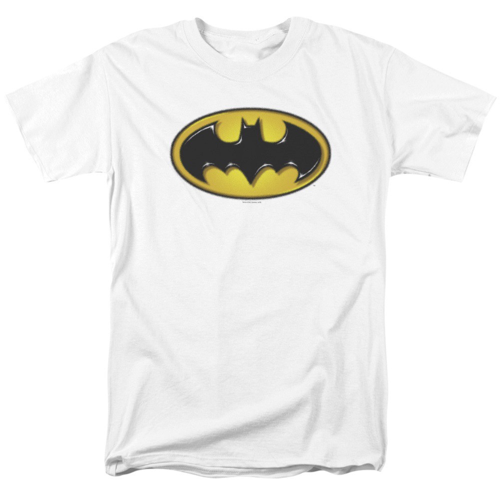 Batman Airbrushed Logo White Tshirt