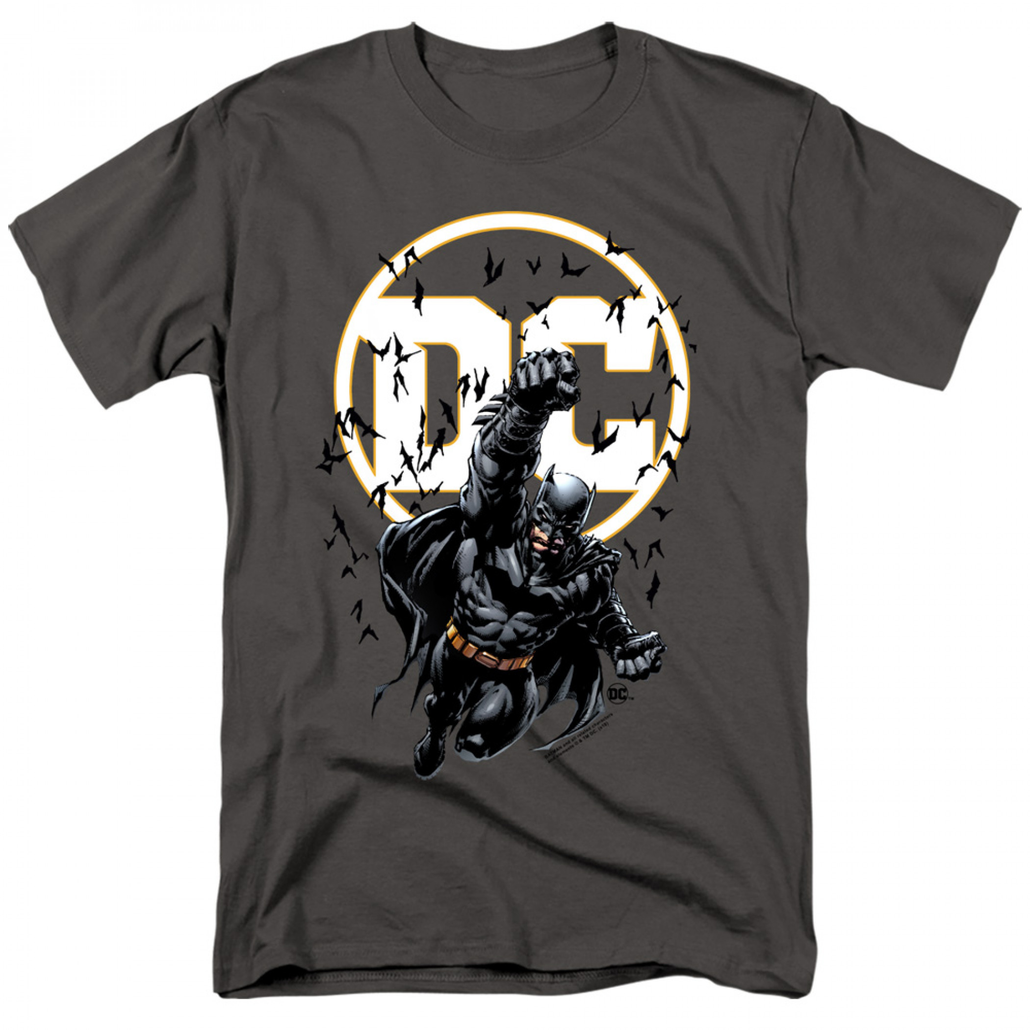 DC Comics Batman Night Flight T-Shirt, Grey