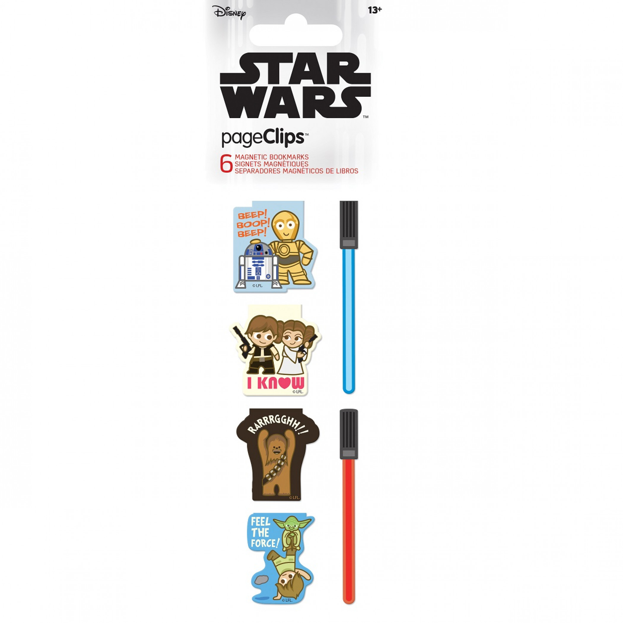 Star Wars Characters Magnetic Page Clip Bookmarks, Multi-Color