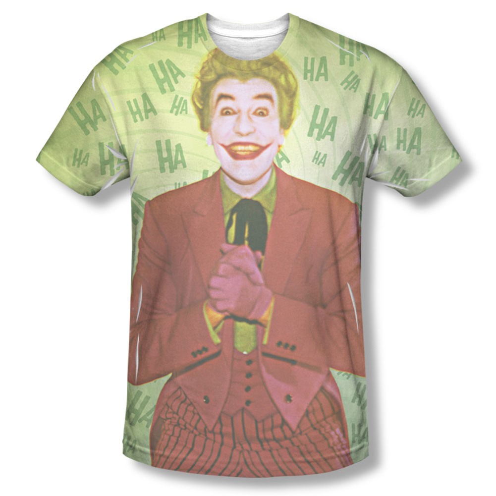 Batman Classic TV Joker Green Sublimation Tee Shirt, Green