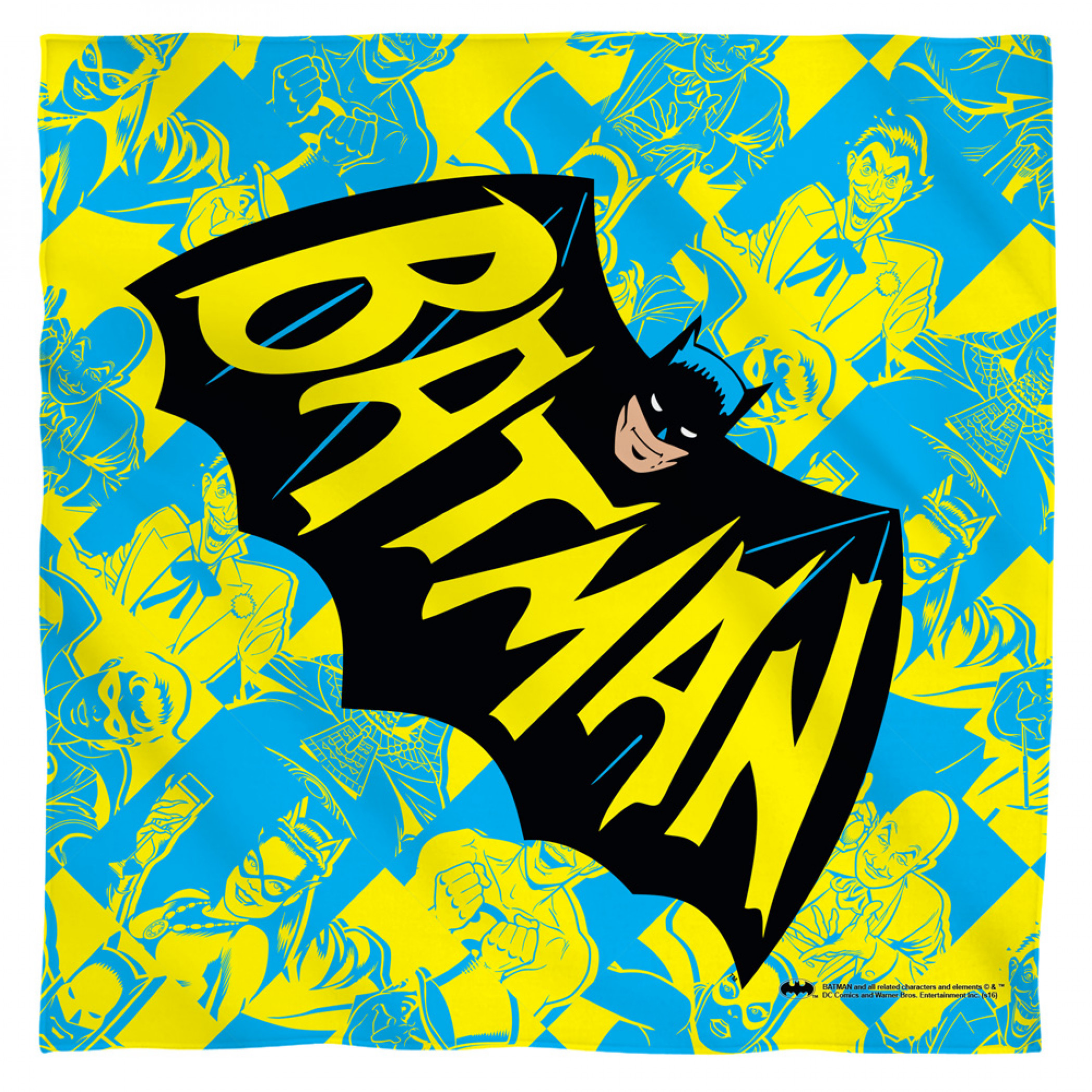 Batman Vintage Logo Bandana, Yellow