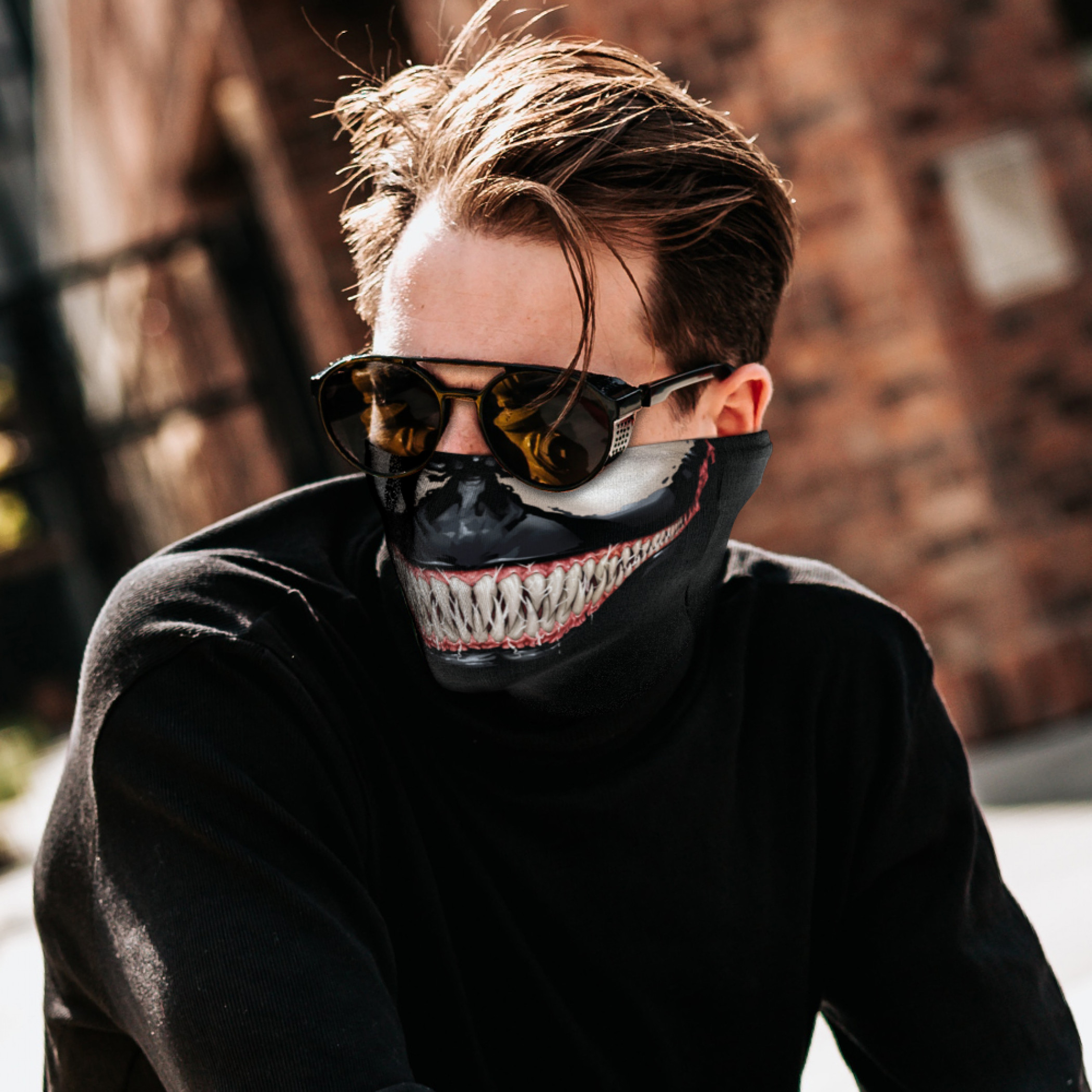 We are Venom Face Mask Tubular Bandana, Black
