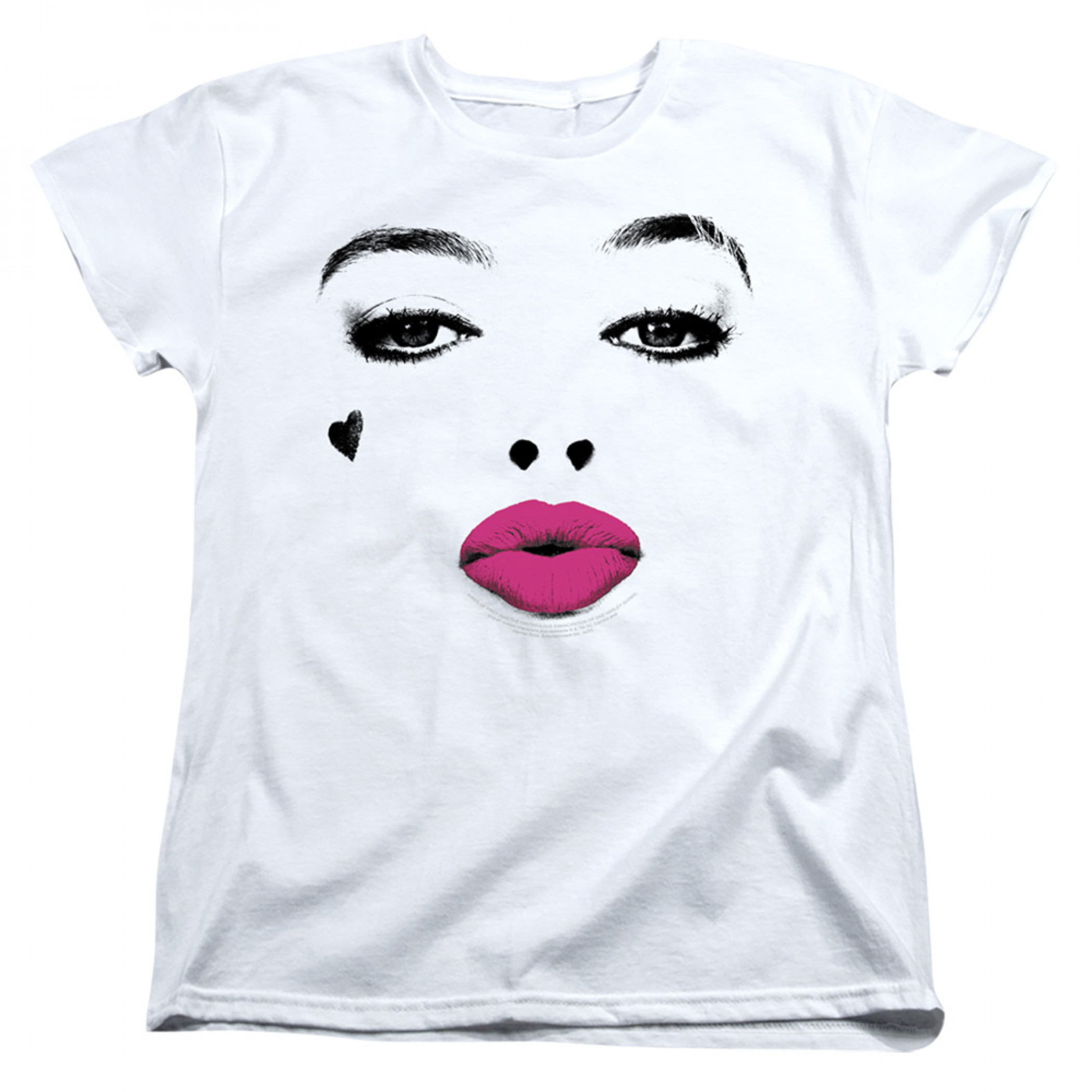 Birds of Prey Harley Quinn Kiss Face Women's T-Shirt, White