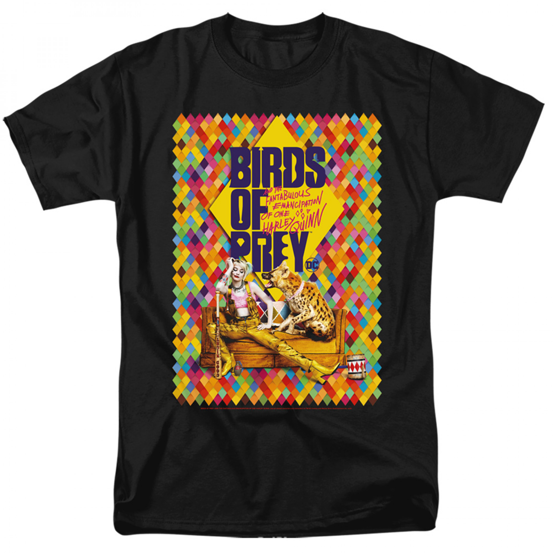 Birds of Prey Harley Quinn Movie Poster T-Shirt, Black