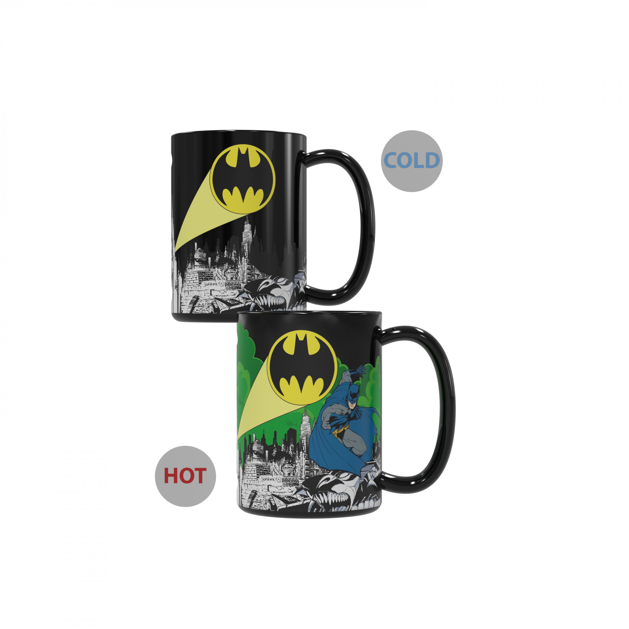 Batman and Joker Core Color Change Ceramic Mug, Black