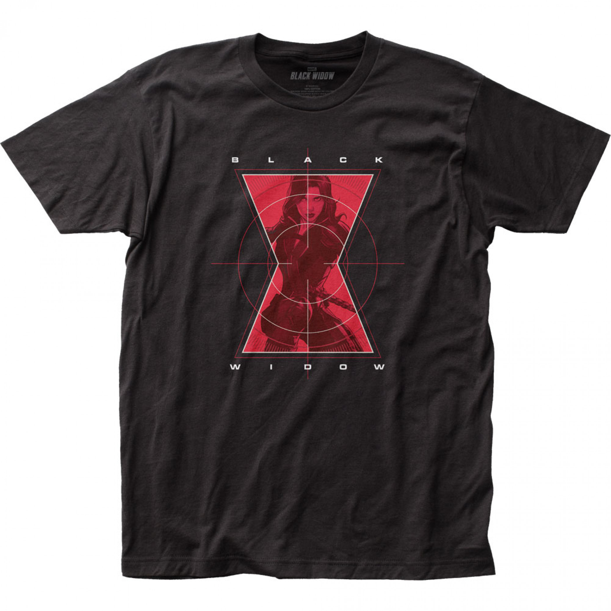 Marvel Black Widow Movie Crosshairs T-Shirt, Black