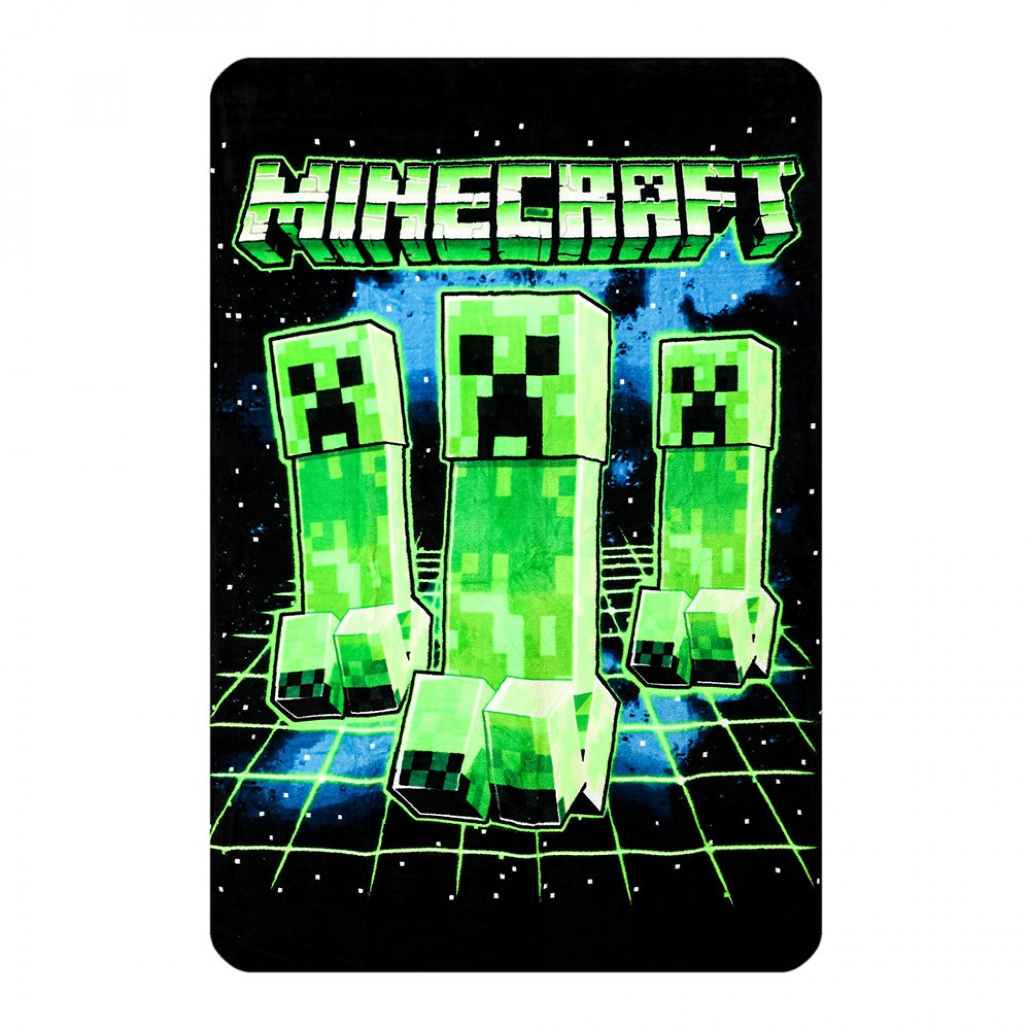 Minecraft Creeper Digital Fleece Throw Blanket, Multi-Color