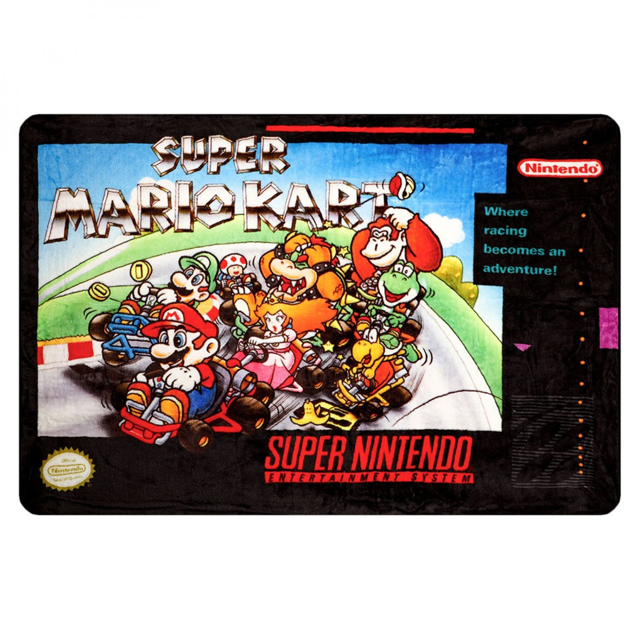 Super Mario Kart Nintendo Fleece Throw Blanket, Multi-Color