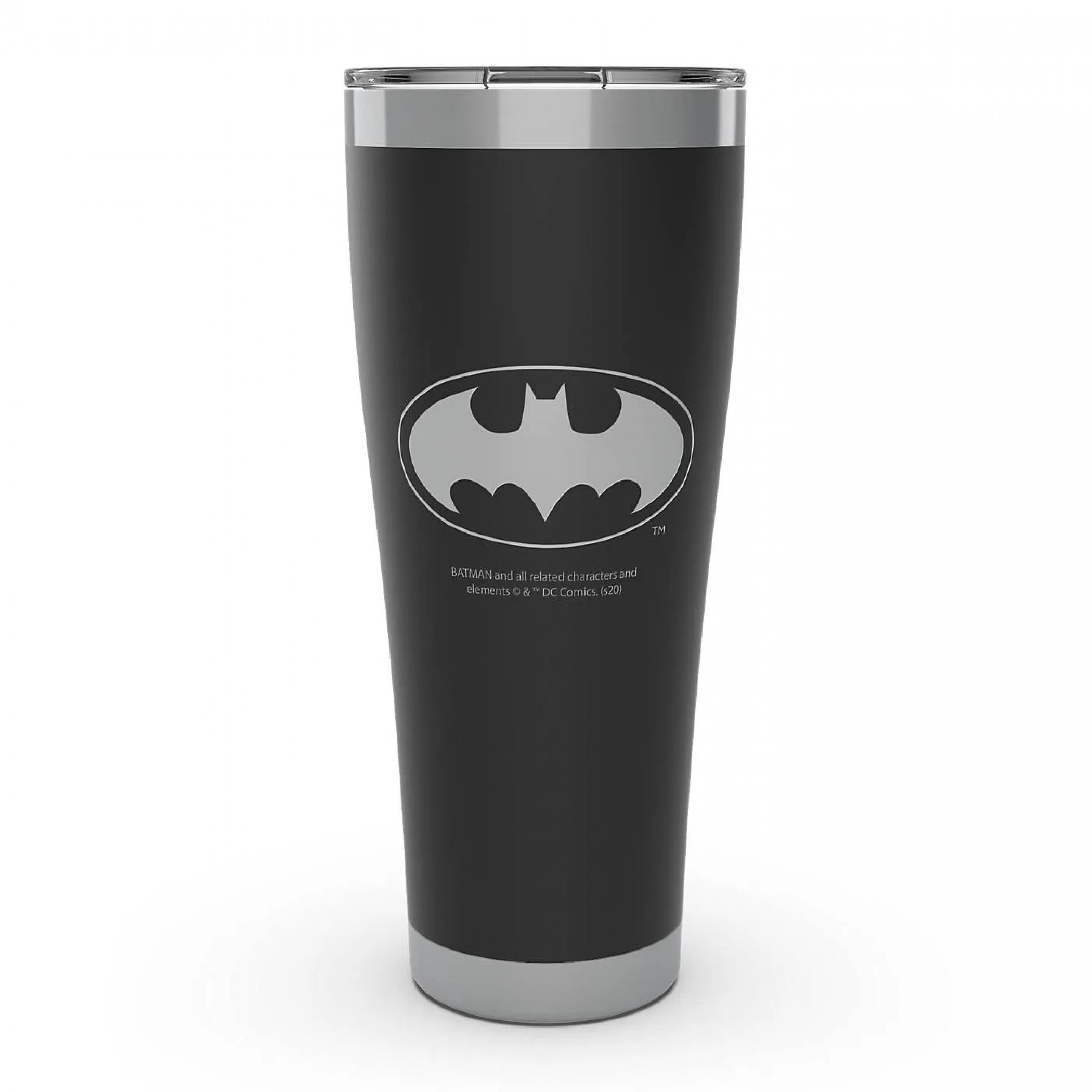 DC Comics Batman Engraved Onyx Tervis® 20oz Stainless Steel Tumbler, Black