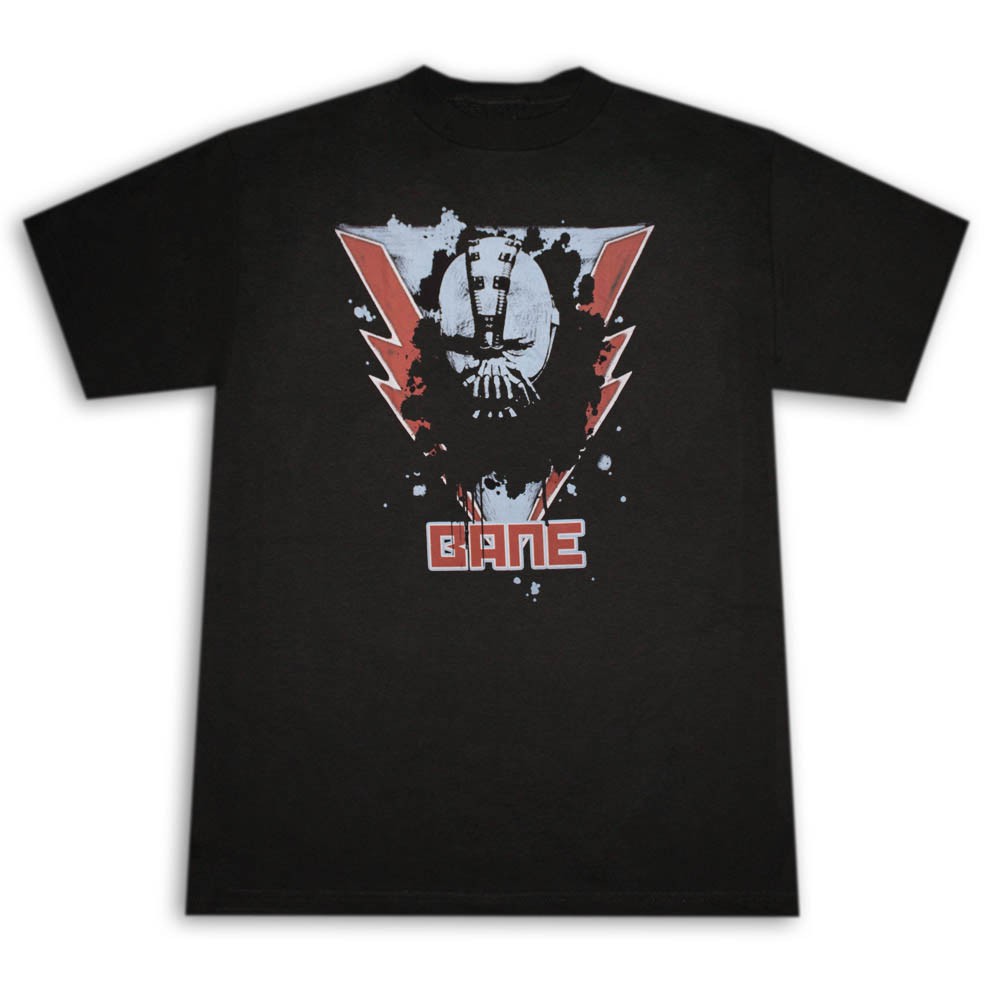 Dark Knight Rises Batman Bane Lightning T Shirt - Black, Black