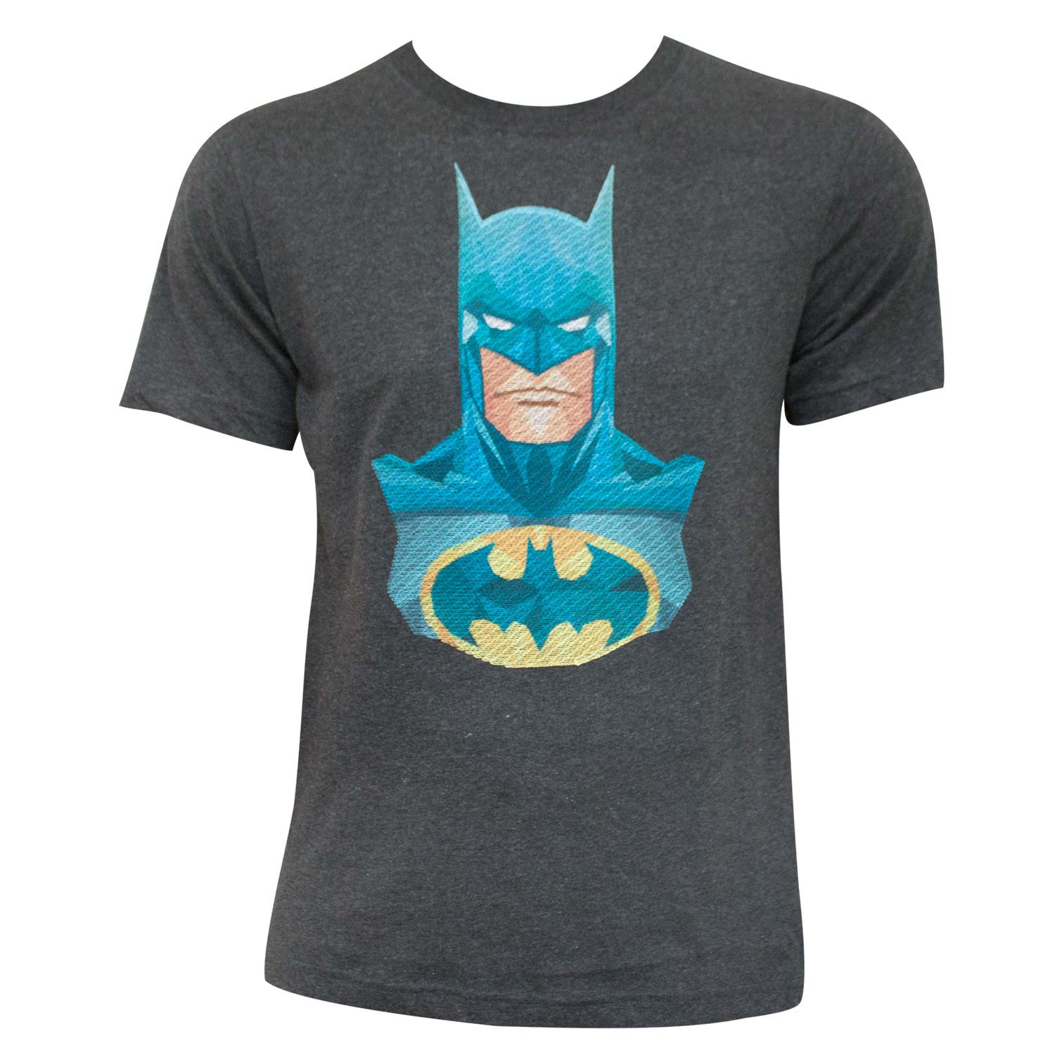 Batman Embroidered Charcoal Tee Shirt, Grey