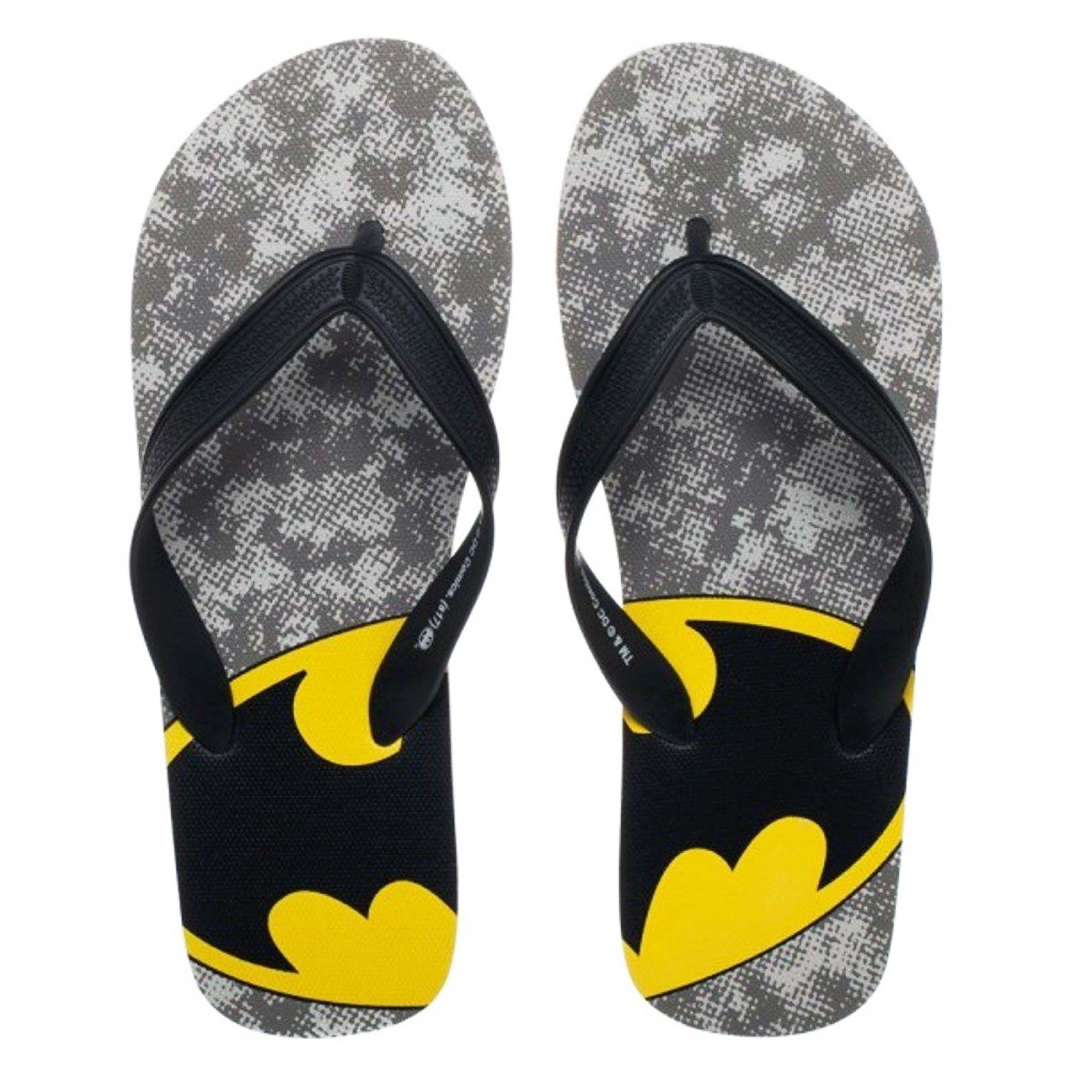 Batman Unisex Flip Flops, Grey