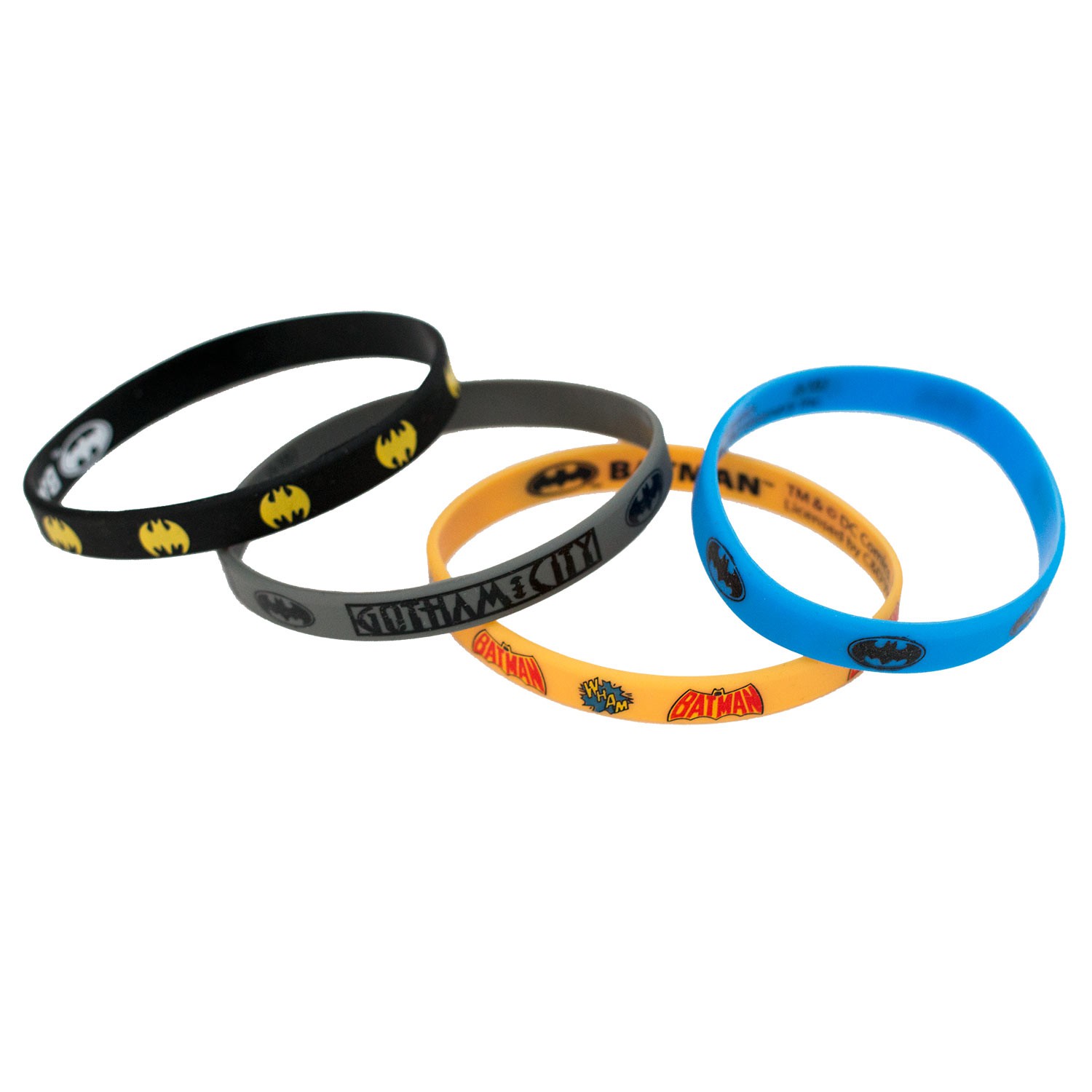 Batman 4 Piece Rubber Bracelet Set