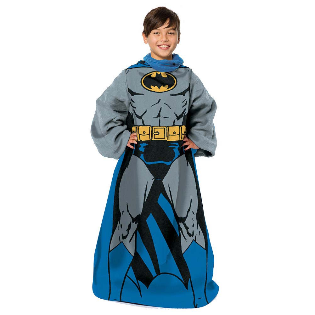 Batman Youth Muscle Blanket Robe, Grey