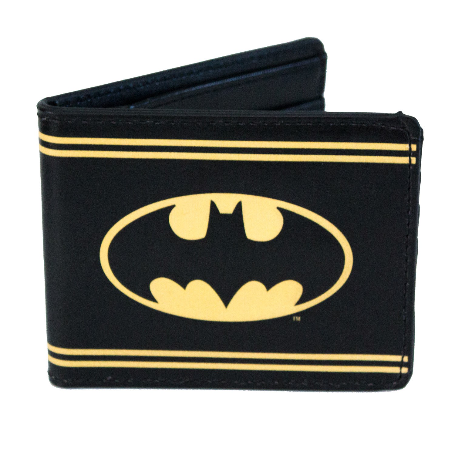 Batman Striped Bi-Fold Wallet, Black