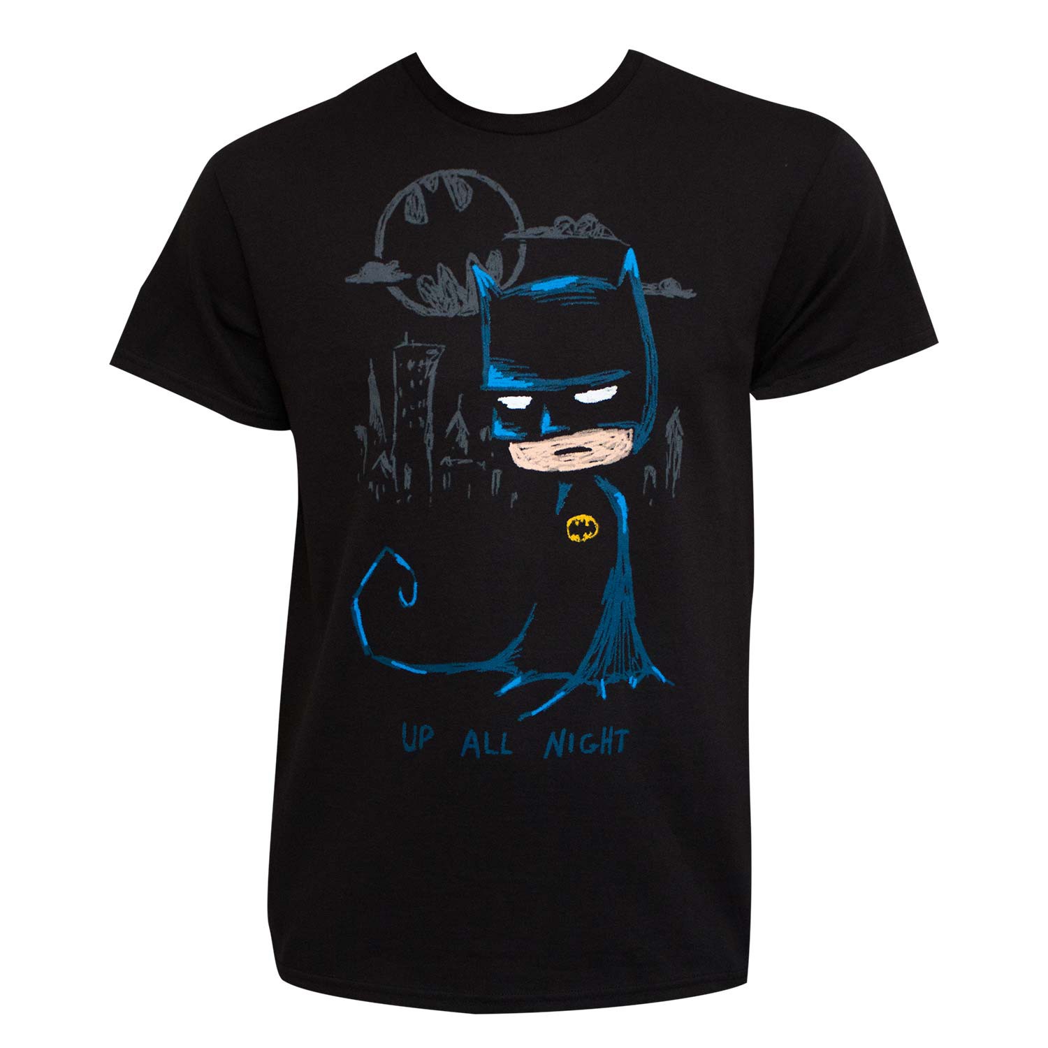Batman Up All Night Black Tee Shirt