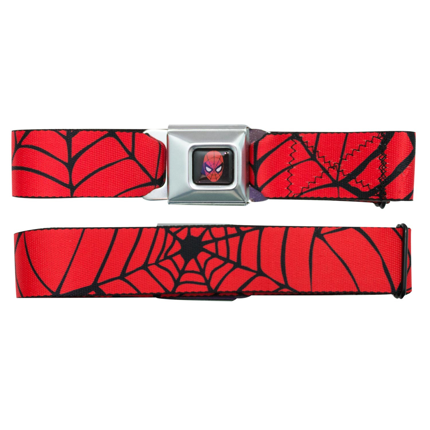 Spider-Man Web Seatbelt Buckle Belt, Red