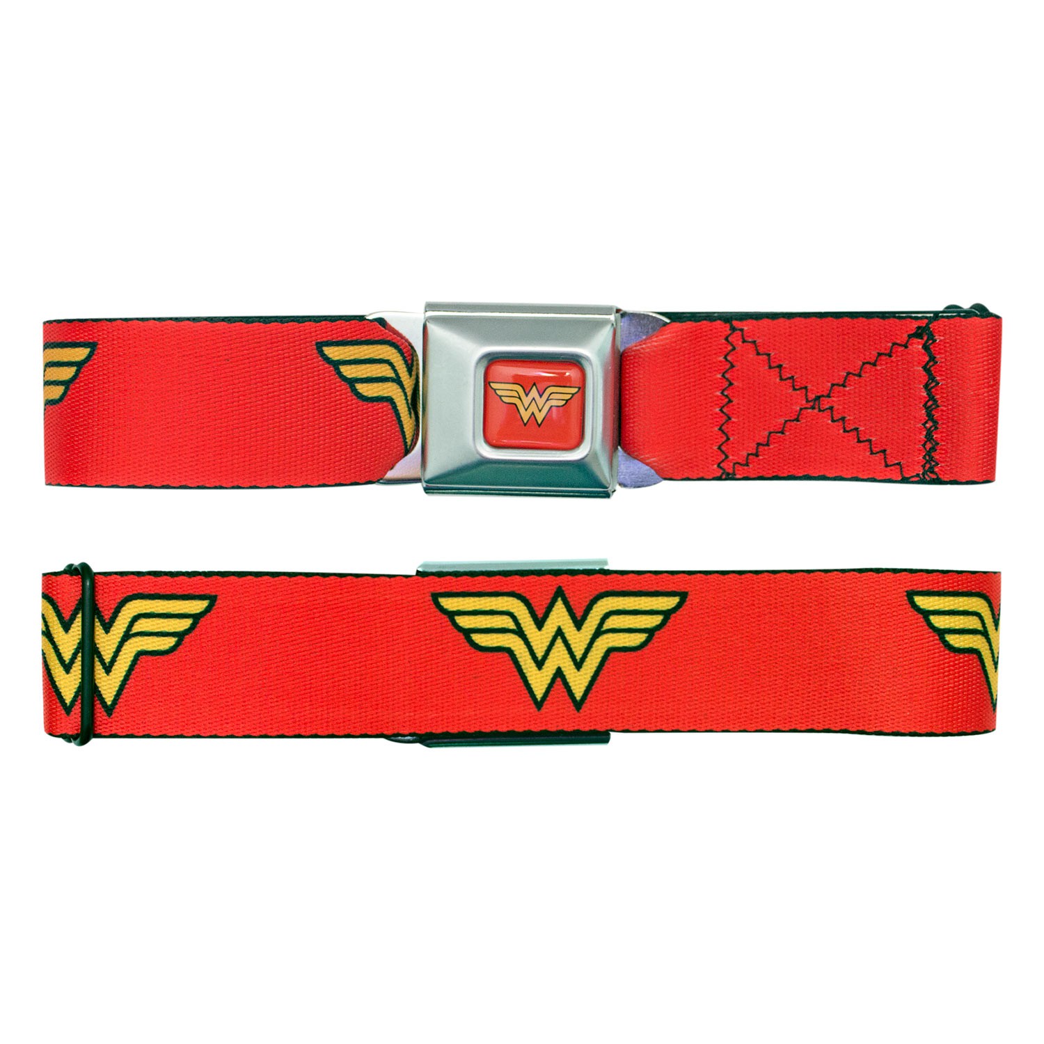 Wonder Woman Red Seatbelt Buckle Belt