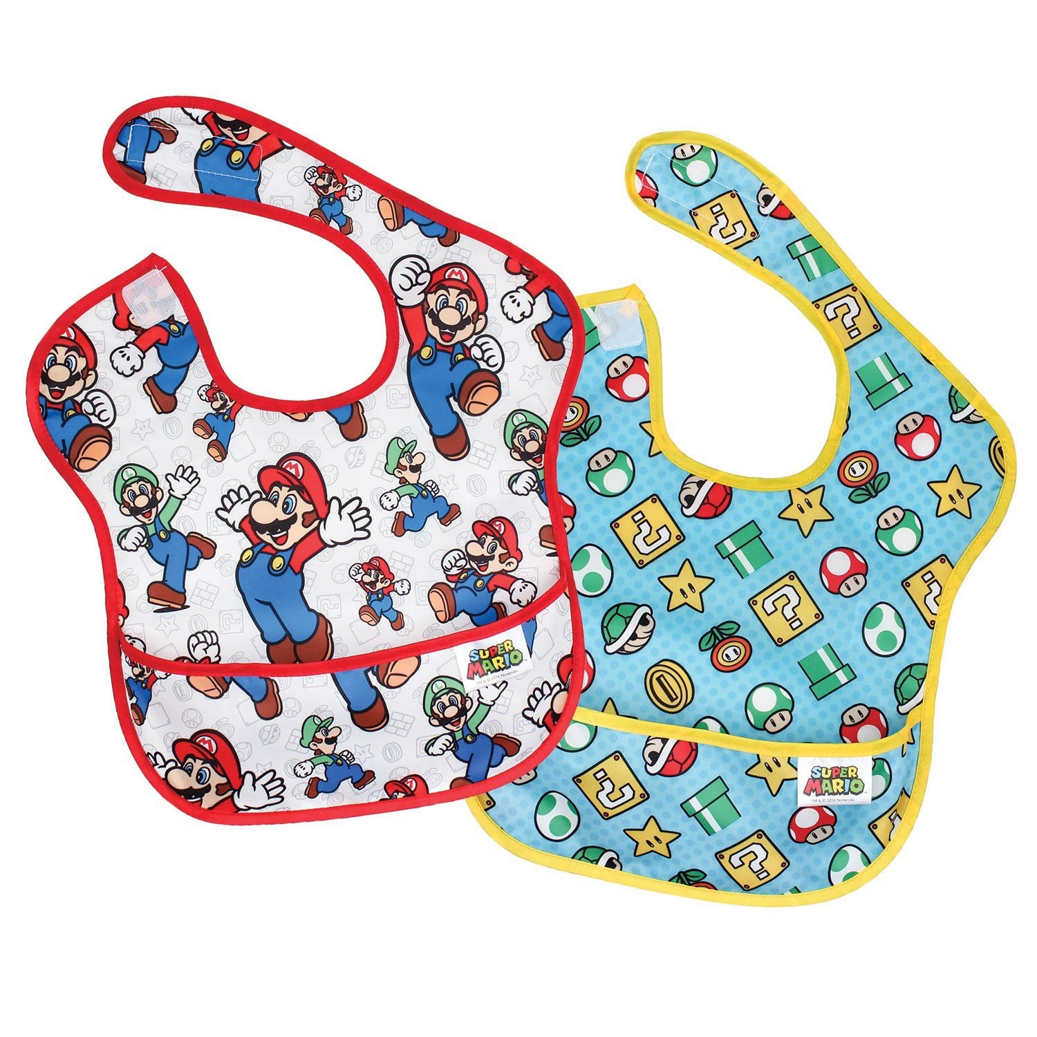 Nintendo Mario Bib Set, White