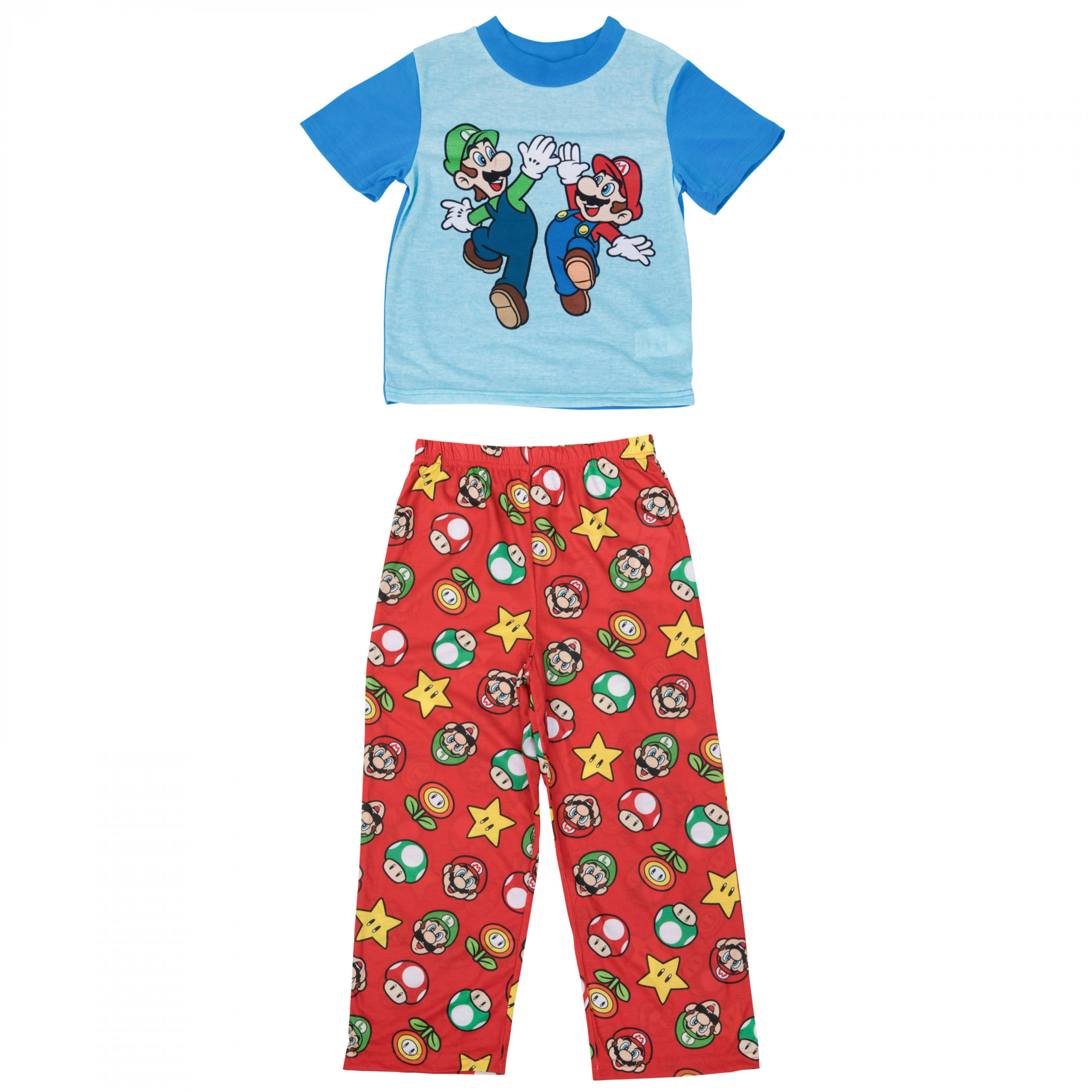 Super Mario Bros. High Five 2-Piece Pajama Set Multi-Color