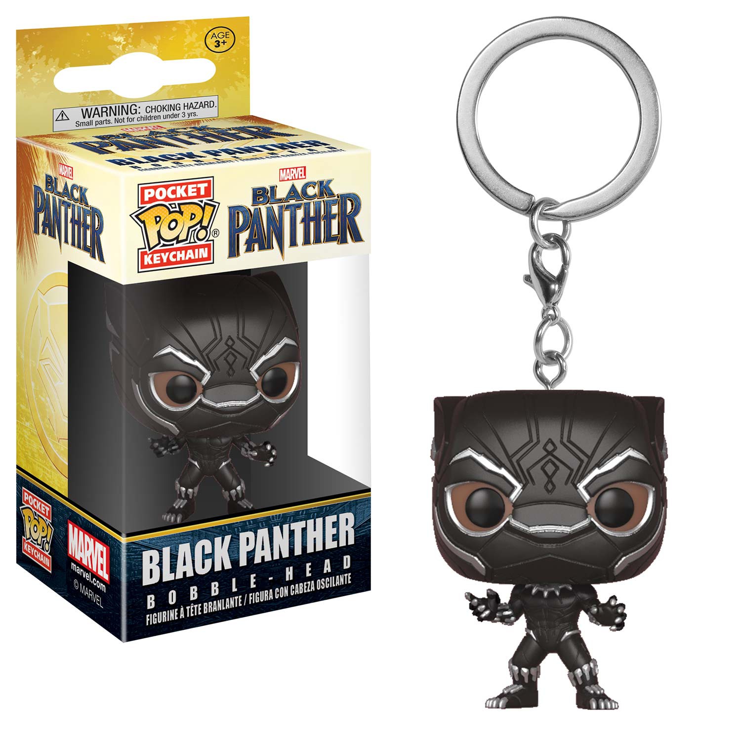 Black Panther Funko Pocket Pop Keychain, Black