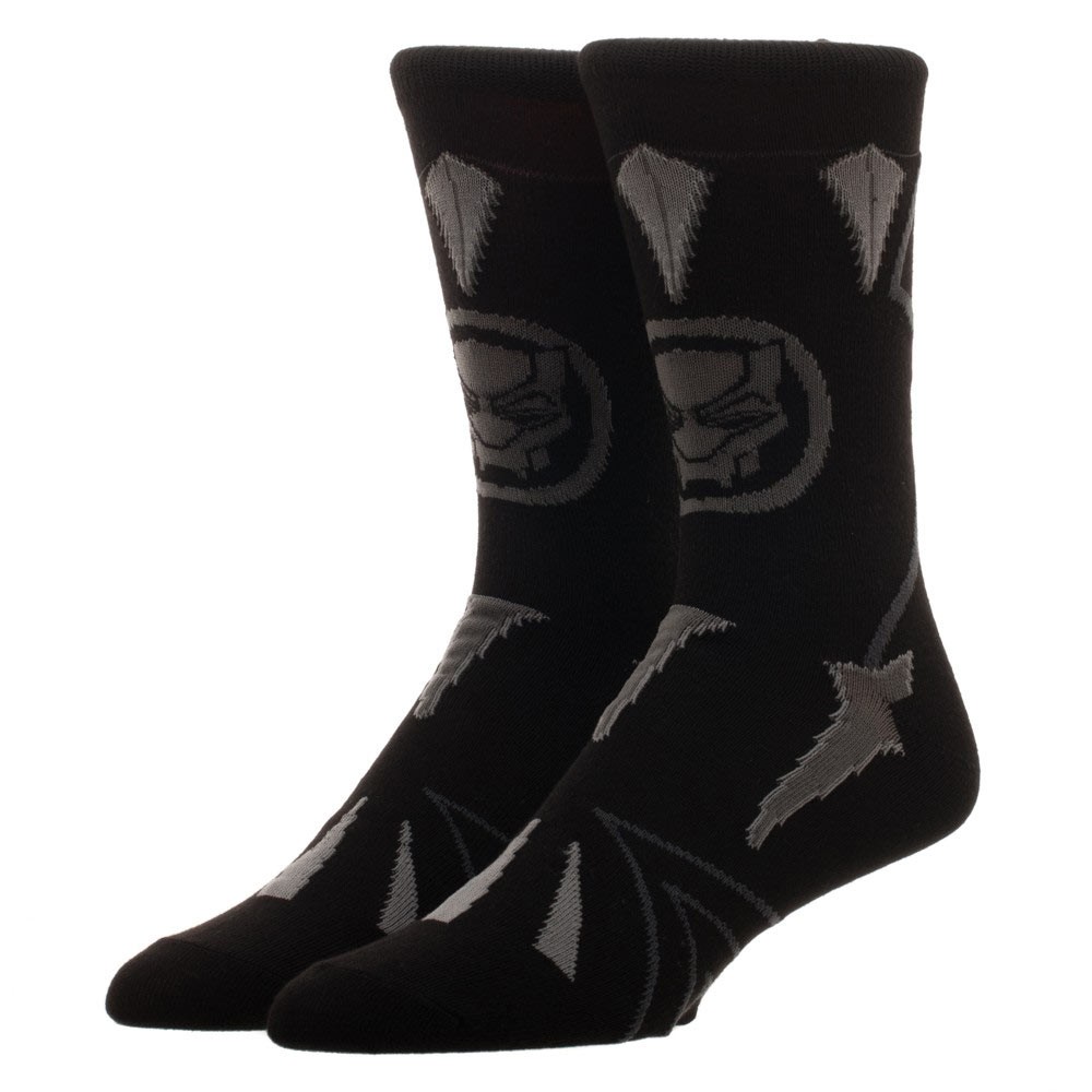Black Panther Suit Up Black Crew Socks