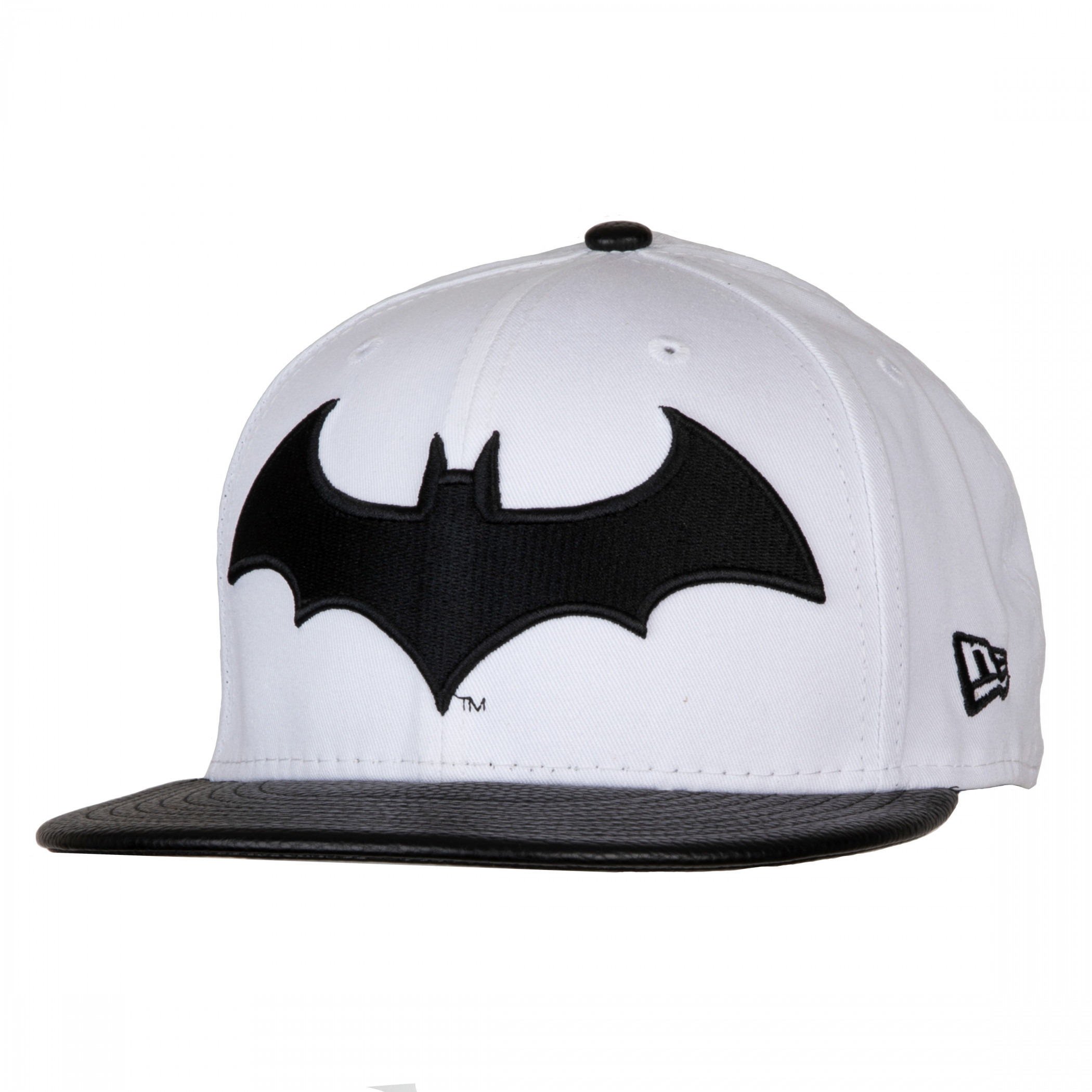 Batman Minimalist Symbol w/Pebbled Brim New Era 59Fifty Fitted Hat, Black