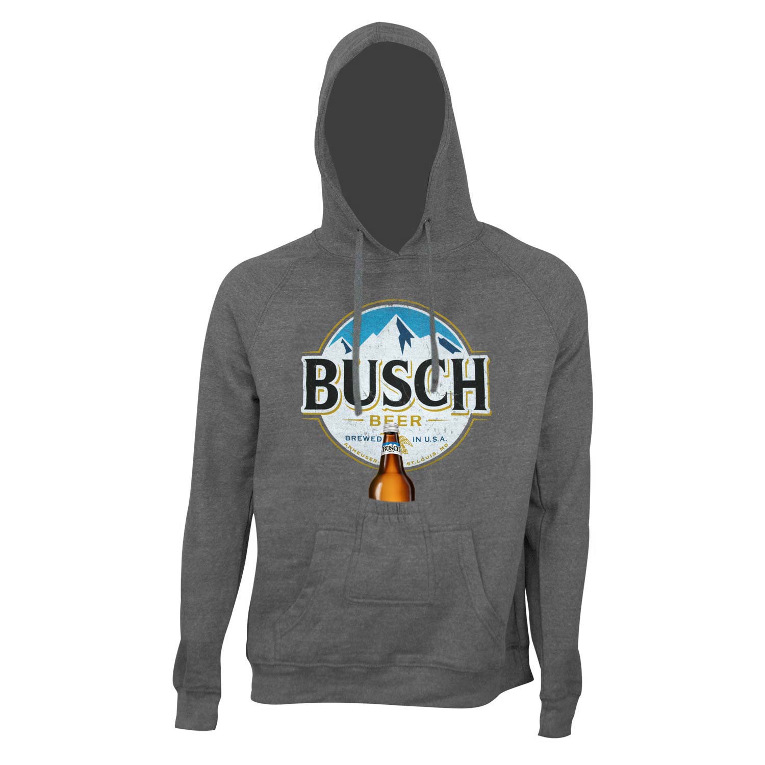 Busch Round Logo Beer Pouch Hoodie