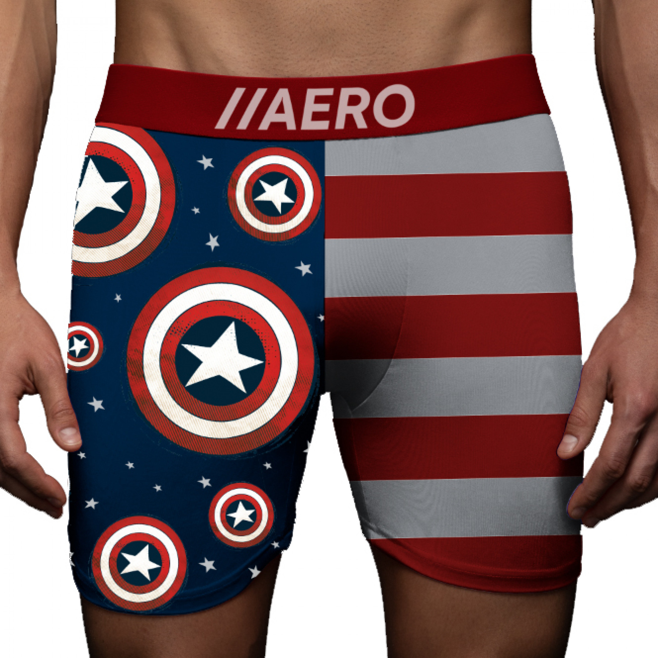 Captain America Americana Boxer Briefs, Blue