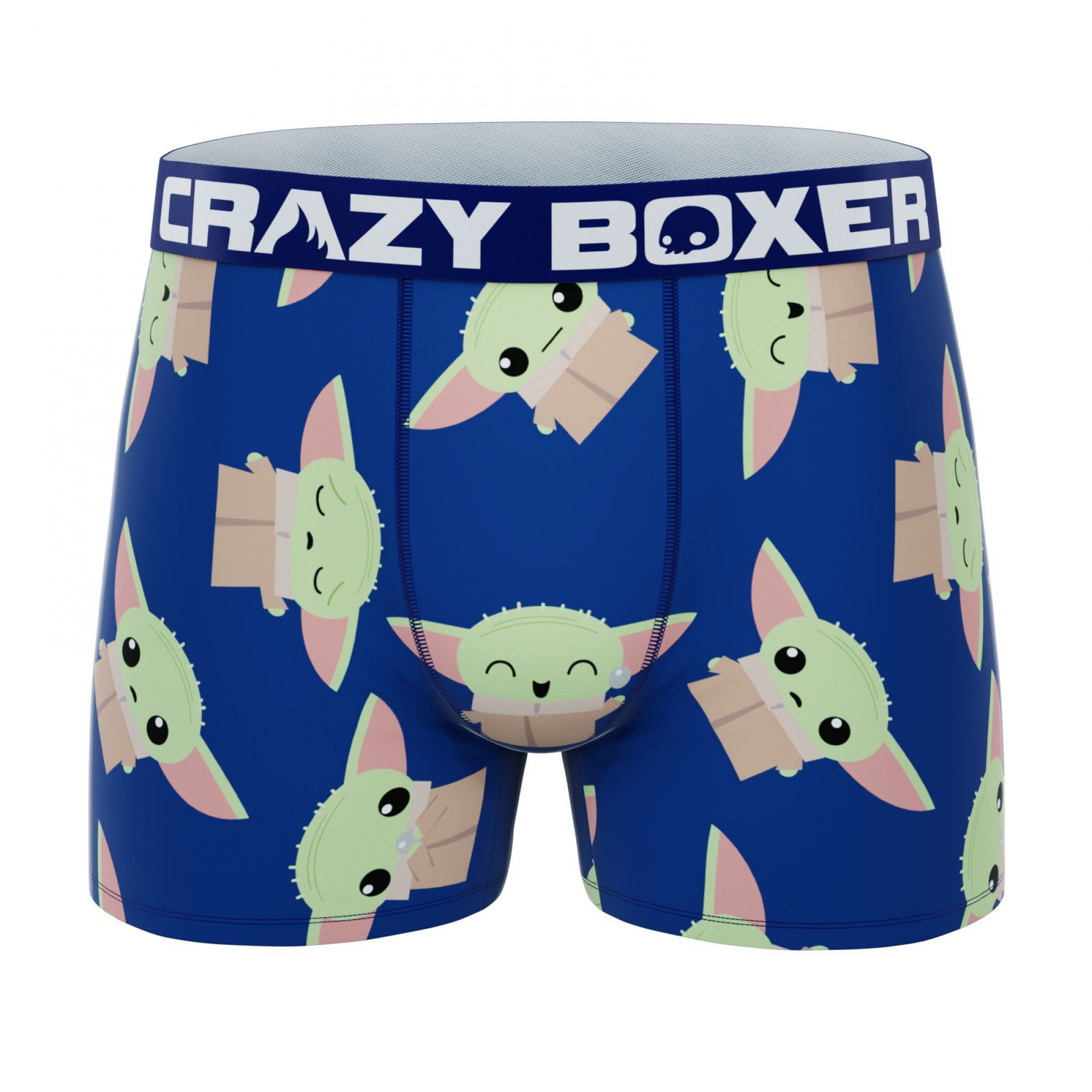 Star Wars The Mandalorian The Child Grogu Kawaii Men's Boxer Briefs, Blue