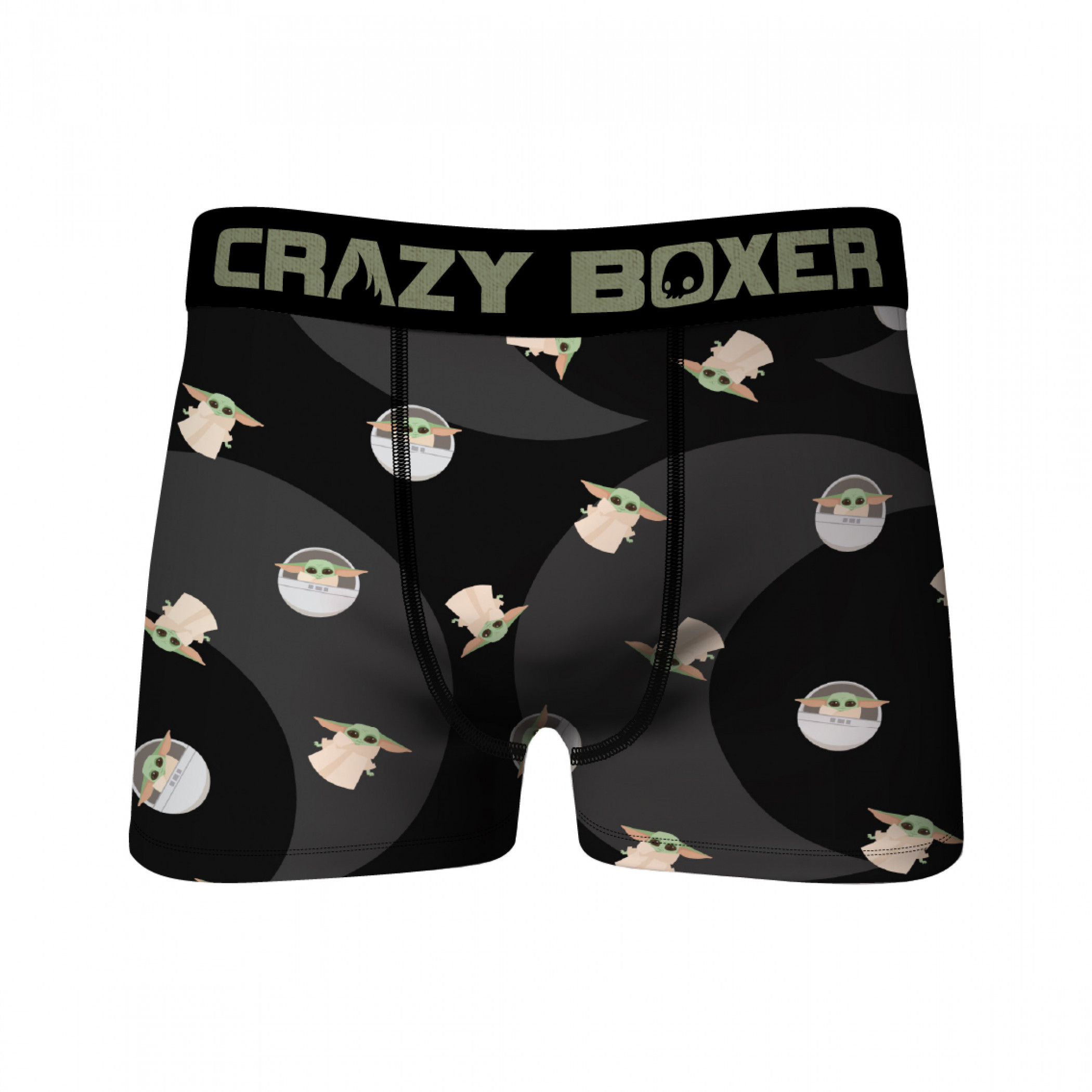 Star Wars The Child Character and Cradle All Over Print Men's Crazy Boxer Briefs, Black