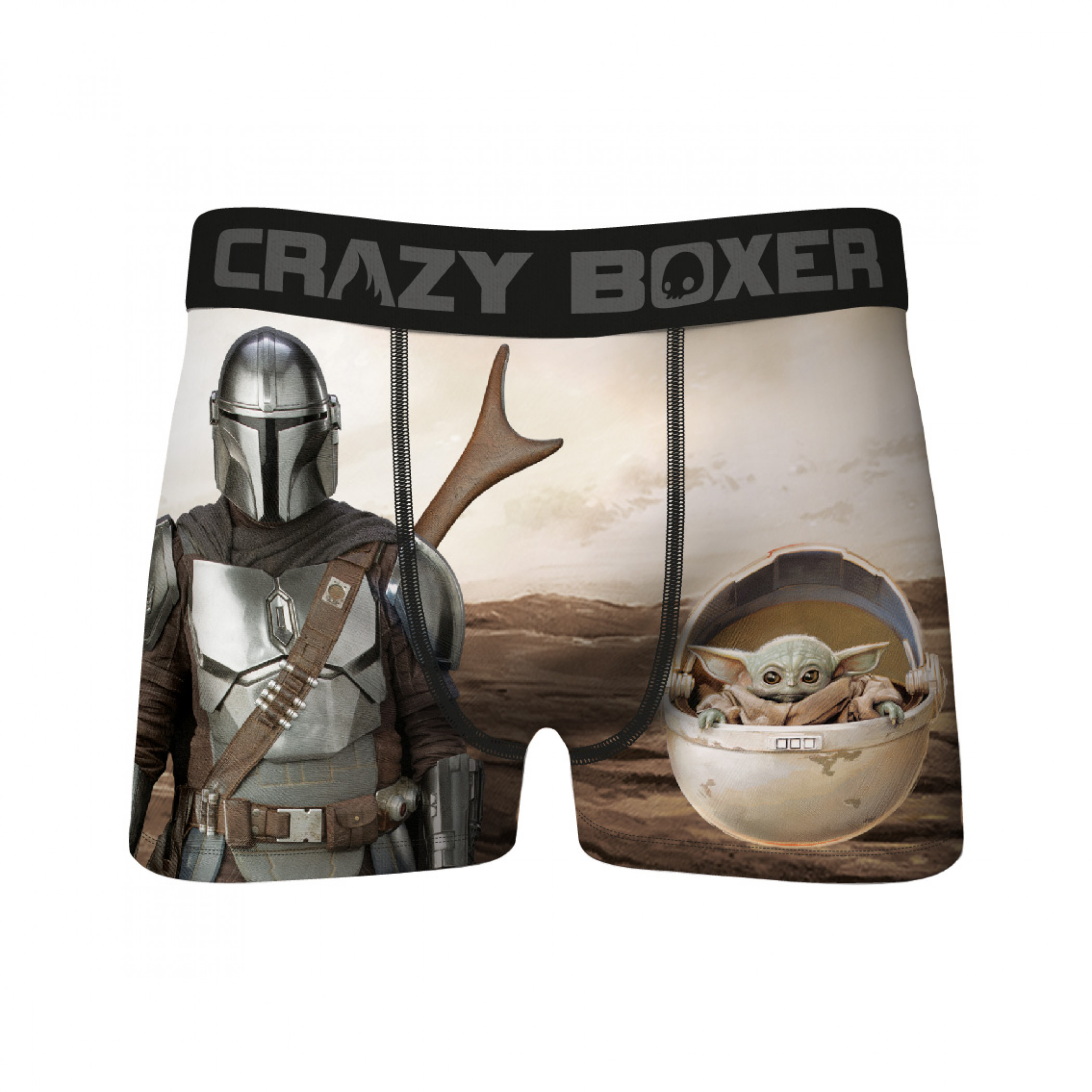 Star Wars The Mandalorian and Child Landscape Crazy Boxer Briefs, Multi-Color