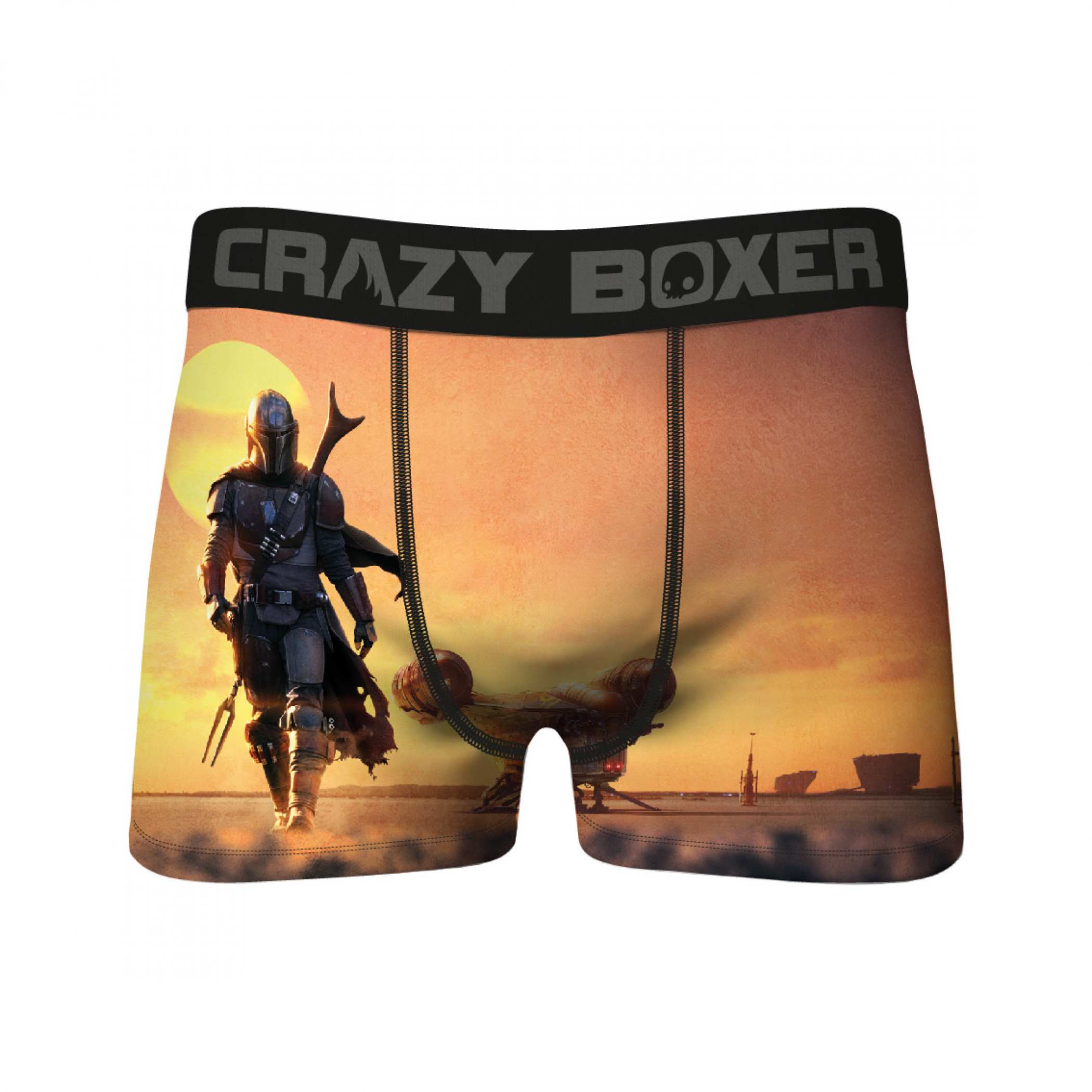 Star Wars The Mandalorian Walking Sunset Crazy Boxer Briefs, Multi-Color