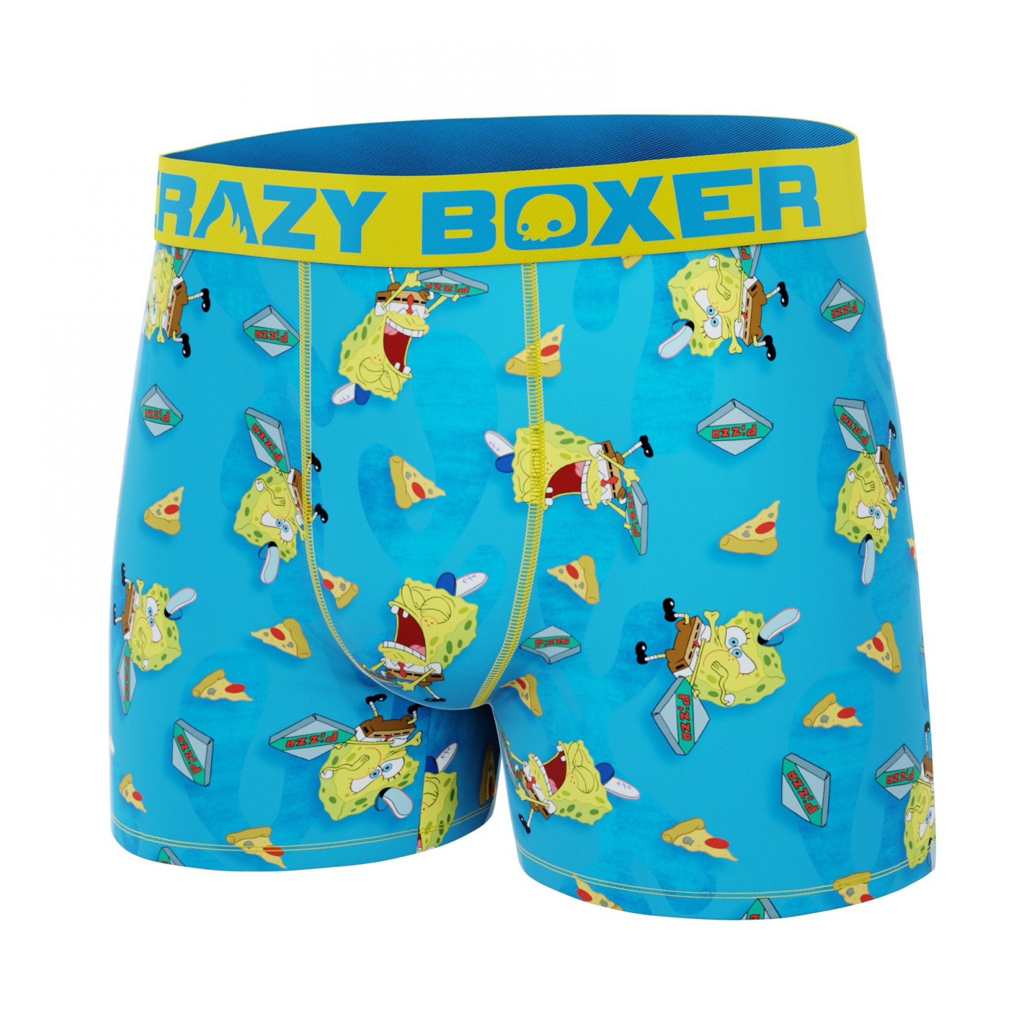 Crazy Boxer SpongeBob SquarePants Boxer Briefs in Pizza Box Yellow - Picture 7 of 7