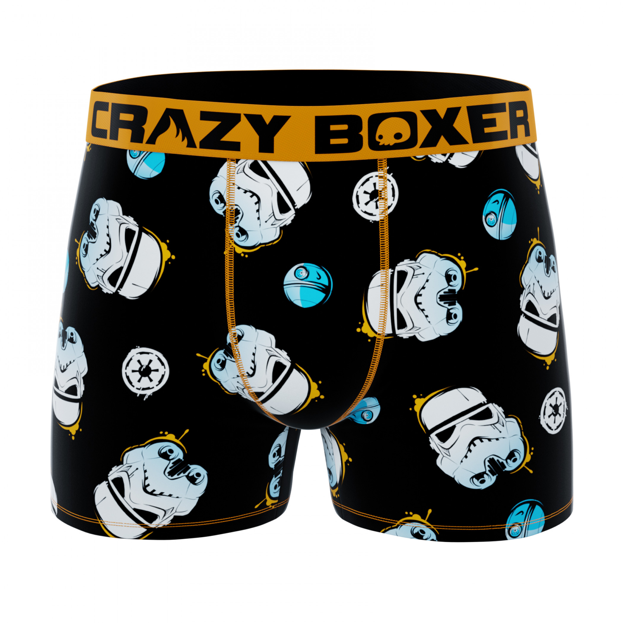 Star Wars Stormtroopers Helmets and Symbols Men's Crazy Boxer Briefs, Black